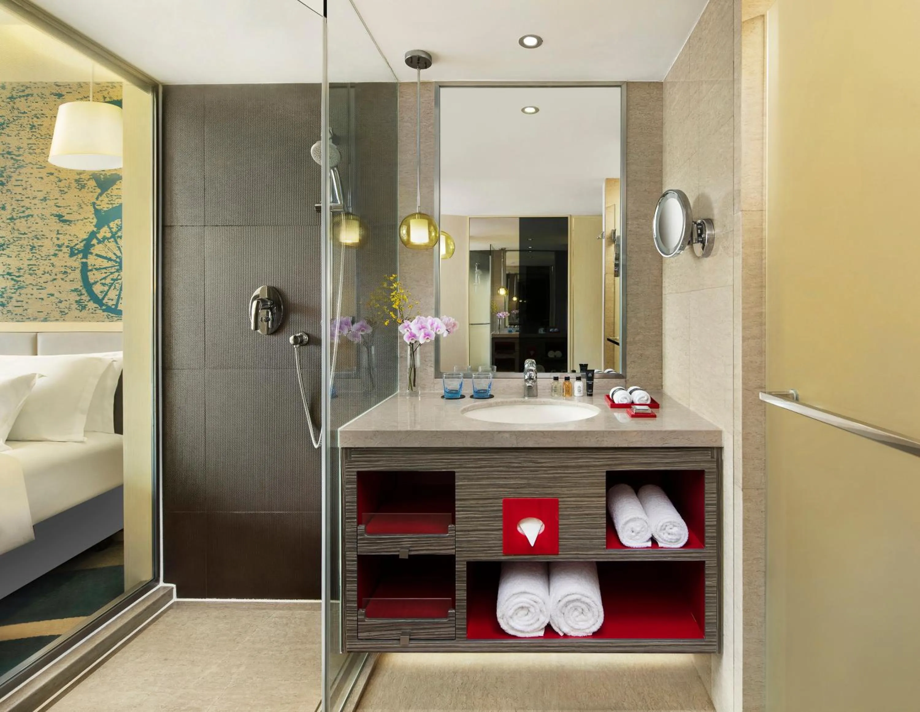 Bathroom, Bed in Radisson Collection Hyland Shanghai