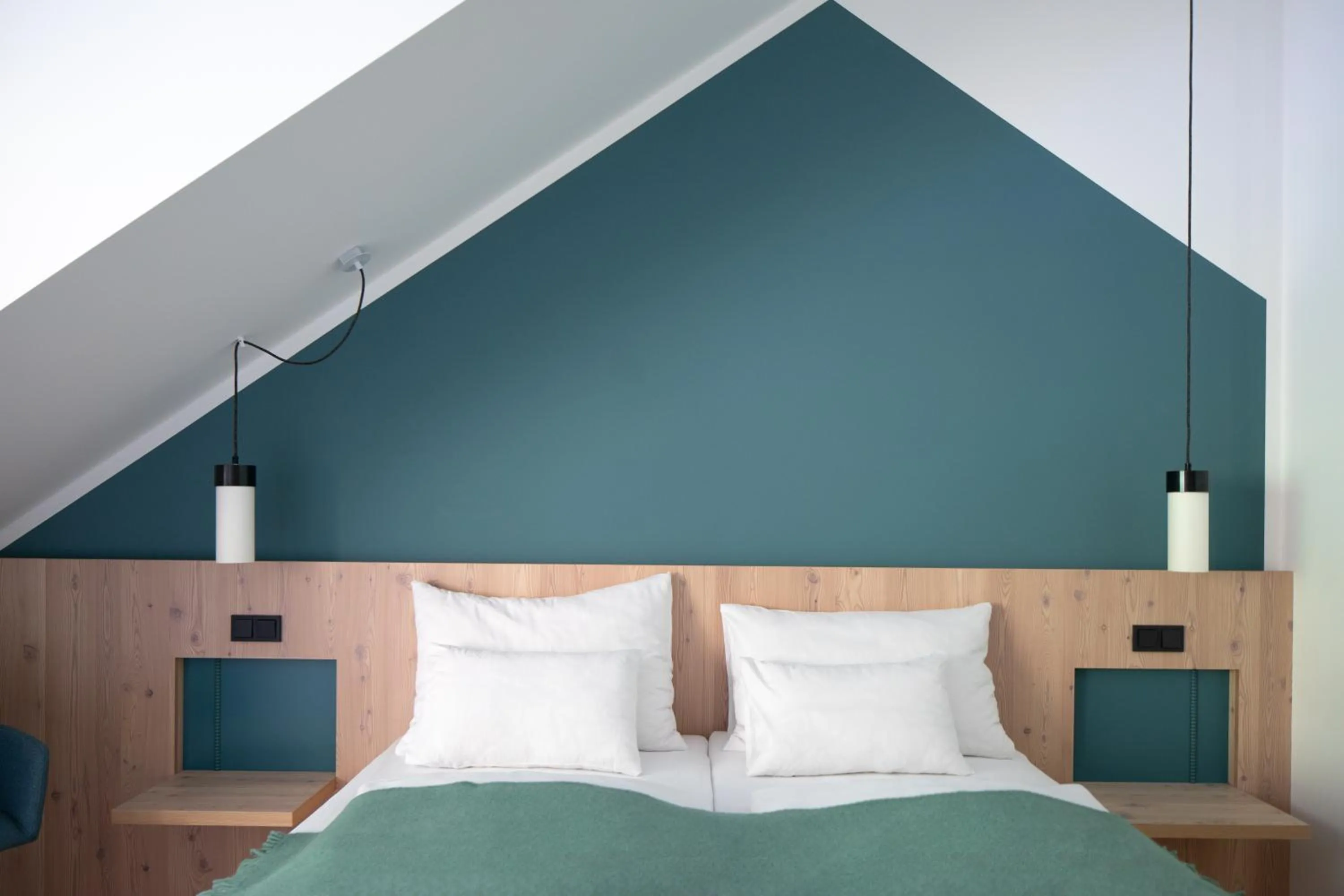 Bed in Hotel Neusacherhof