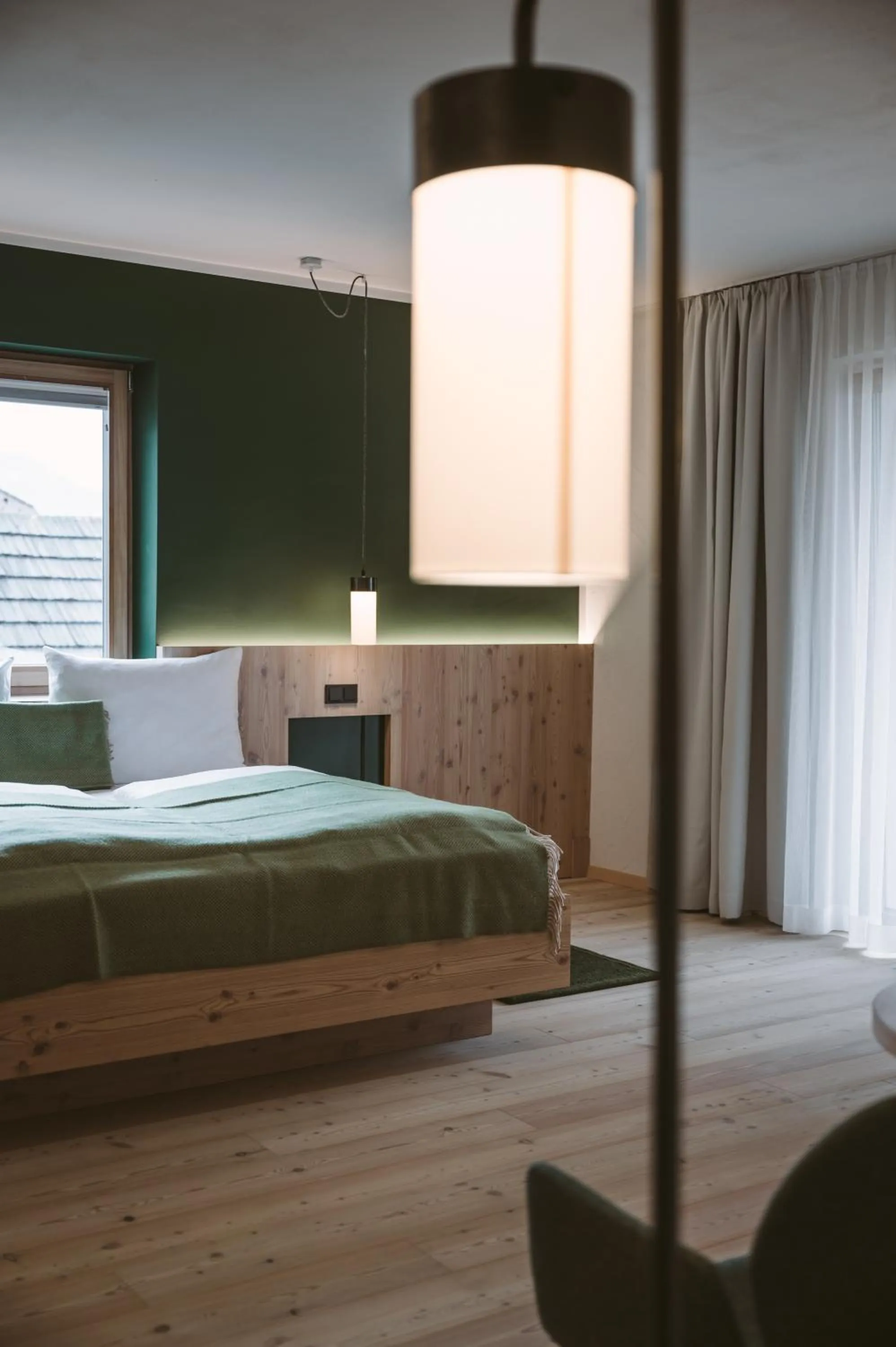 Bed in Hotel Neusacherhof