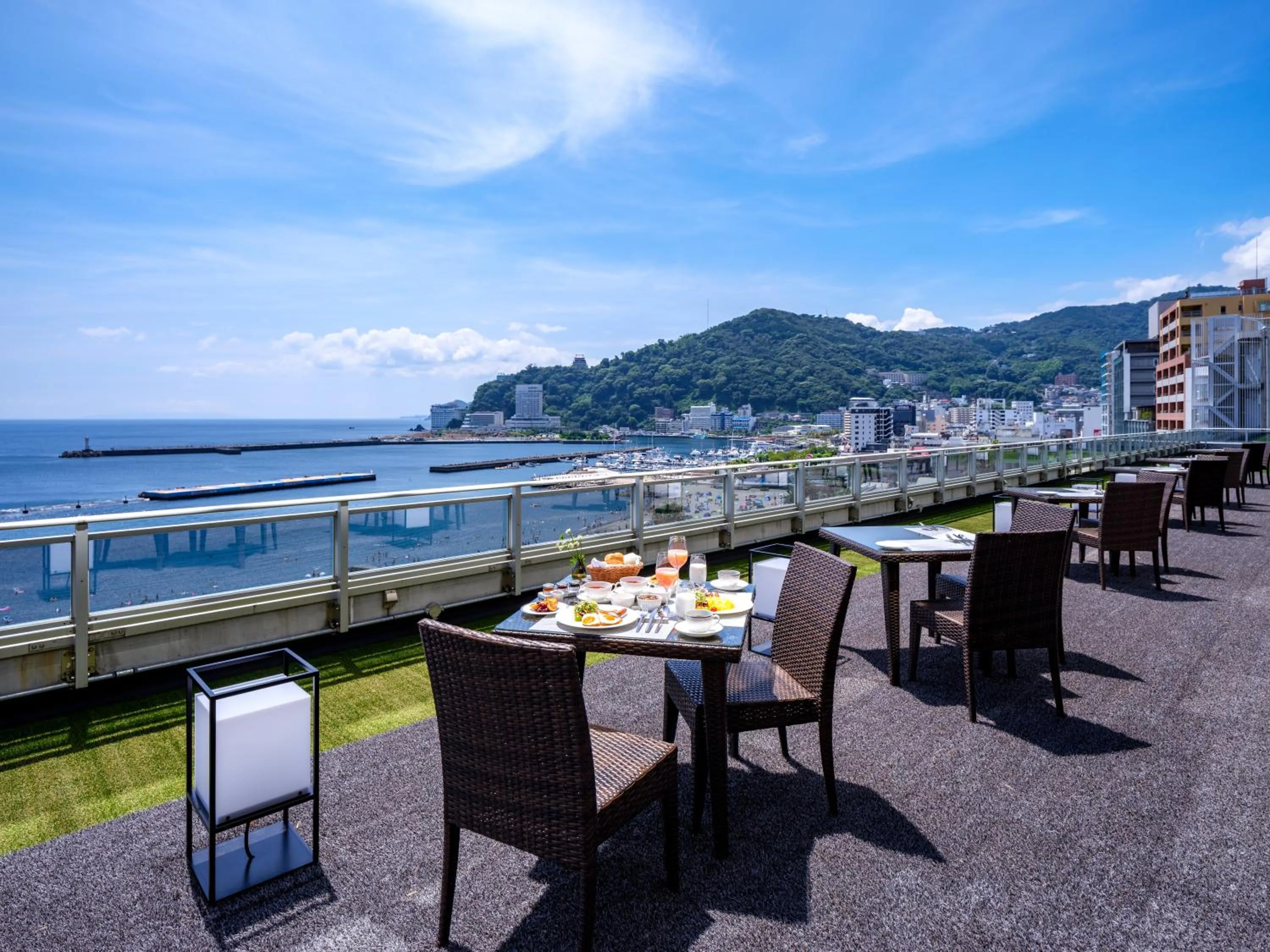 Balcony/Terrace in Pearl Star Hotel ATAMI