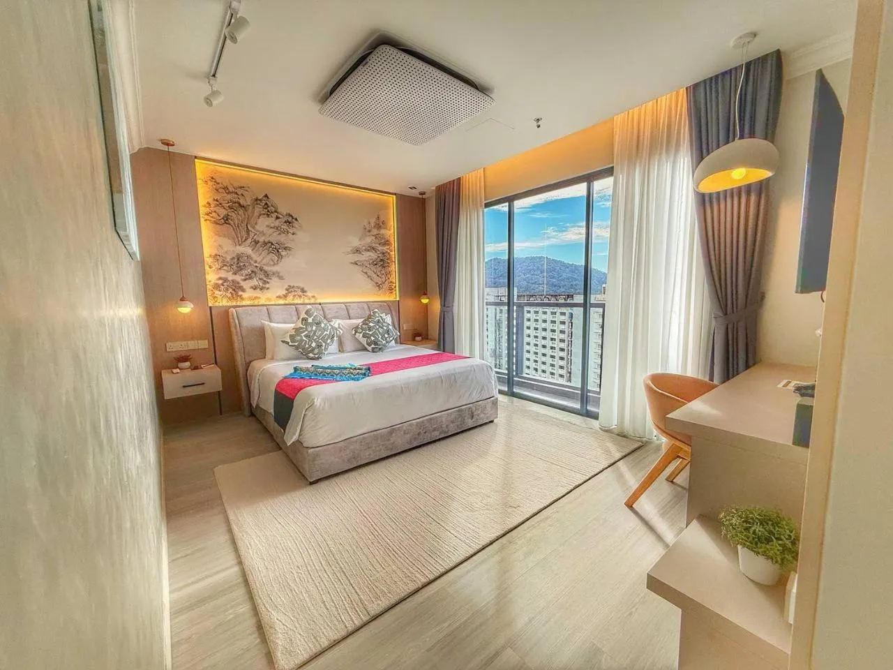 View (from property/room), Bed in Bahang Bay Hotel