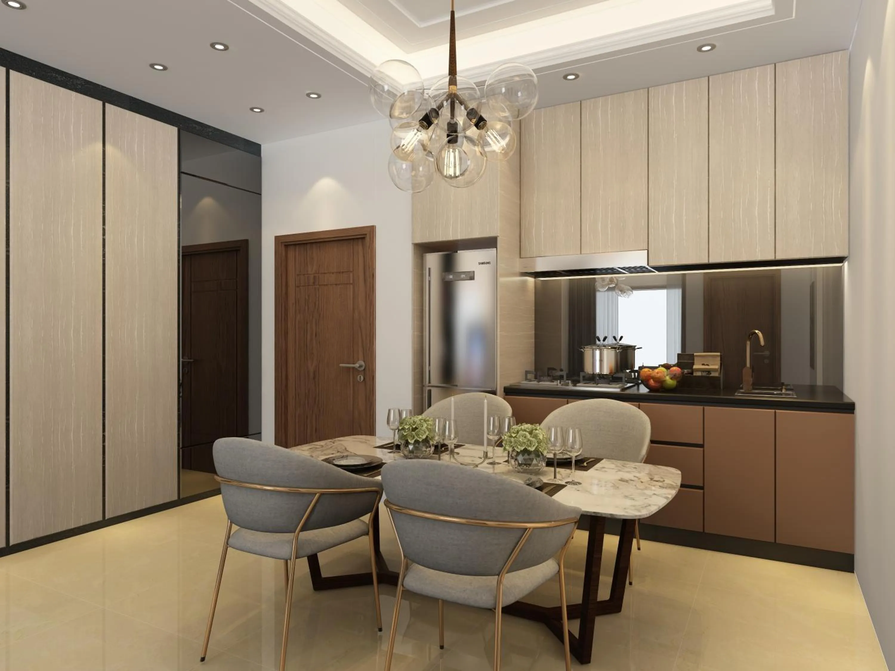 Kitchen or kitchenette in Sky Tree Hotel by New World Hospitality