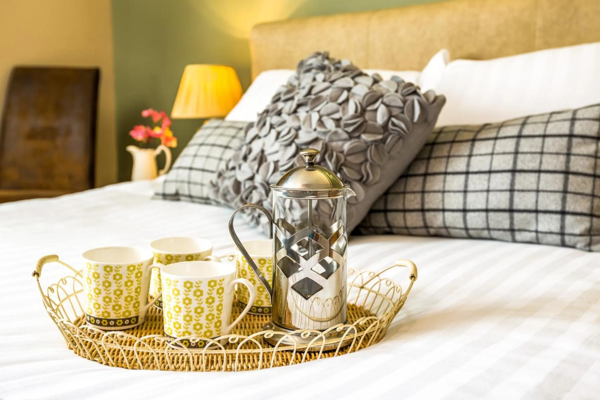 Decorative detail, Bed in The Lounge Hotel & Bar