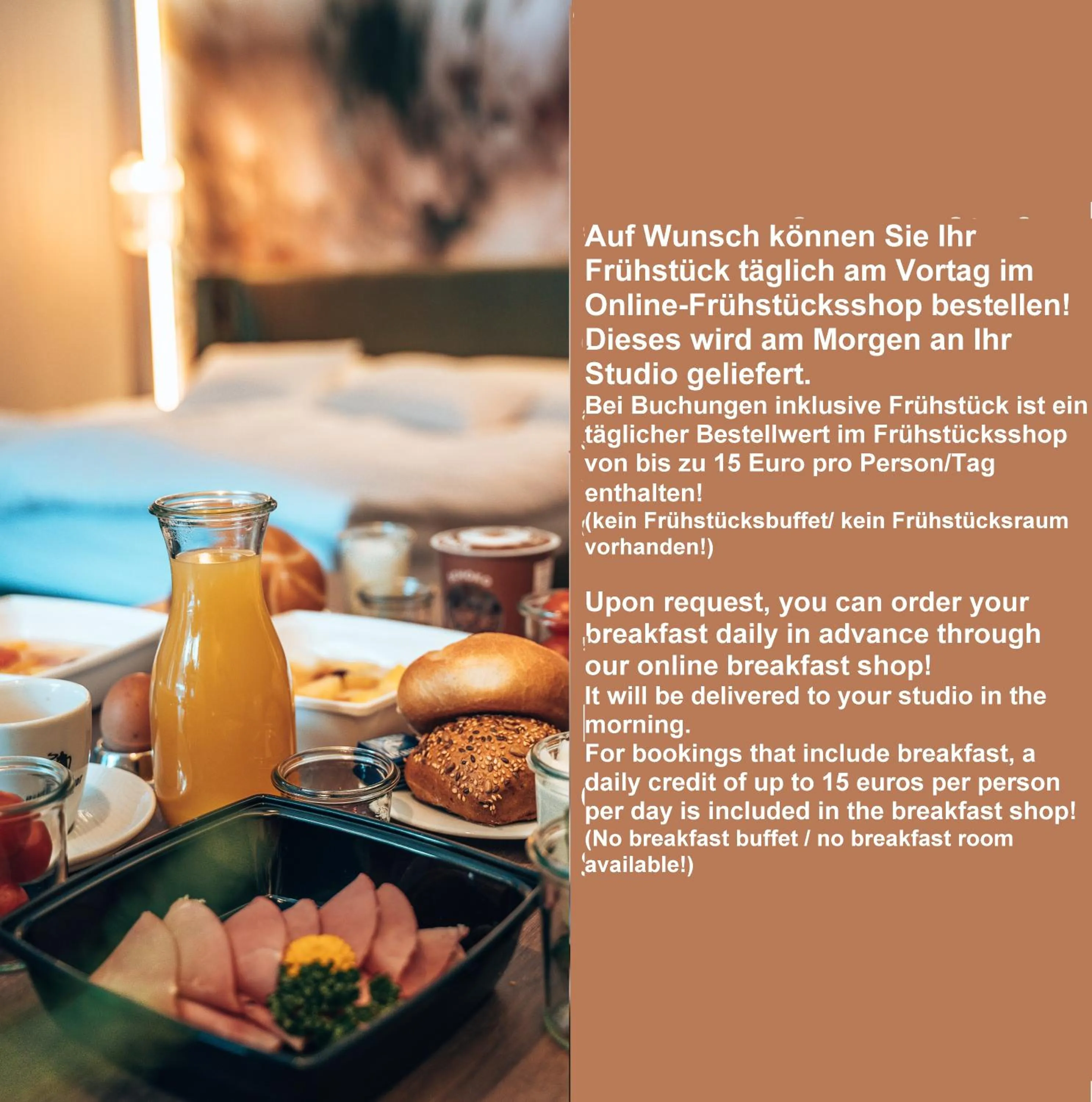 Breakfast in VIER Studios & Restaurant