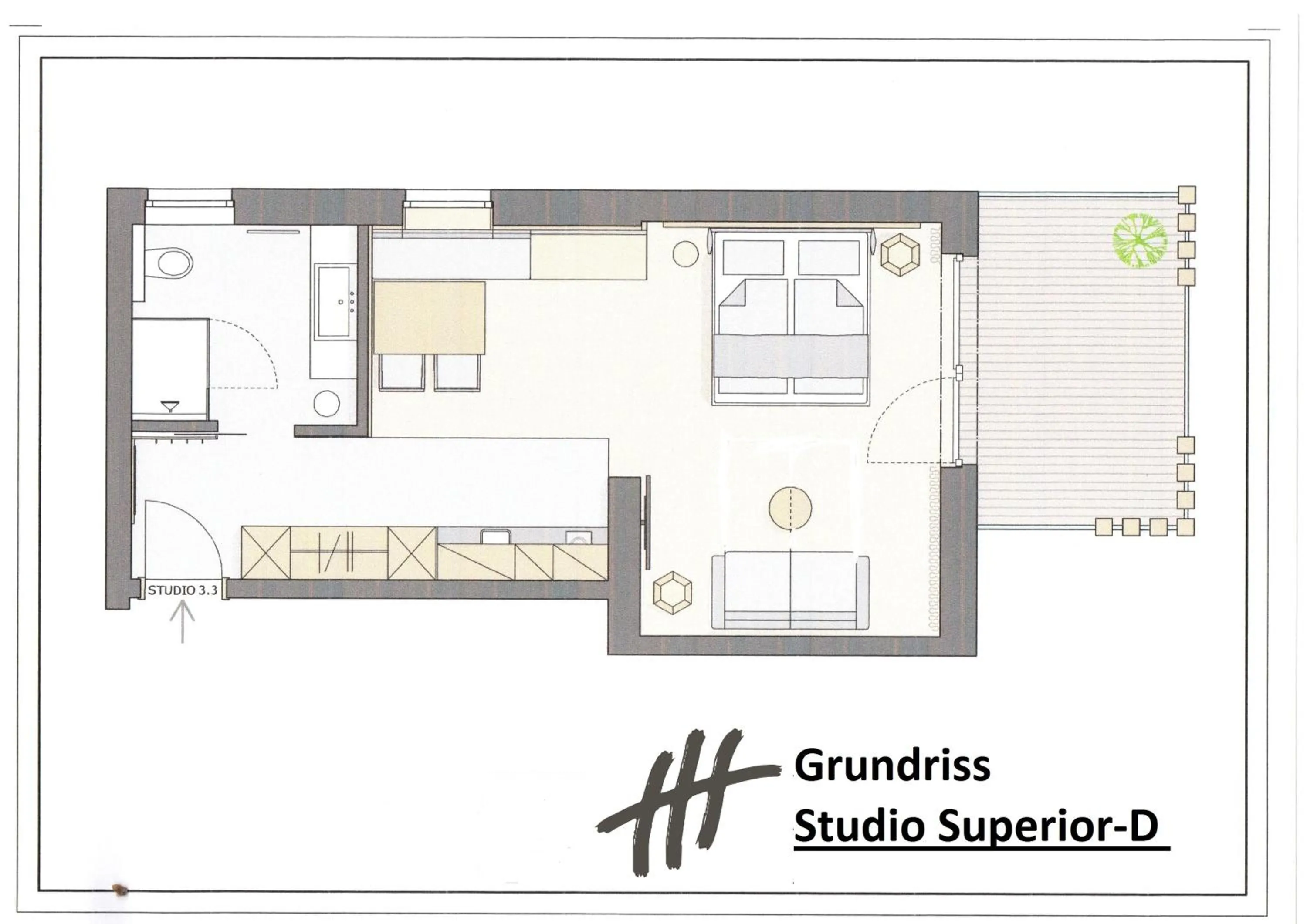 Property building in VIER Studios & Restaurant