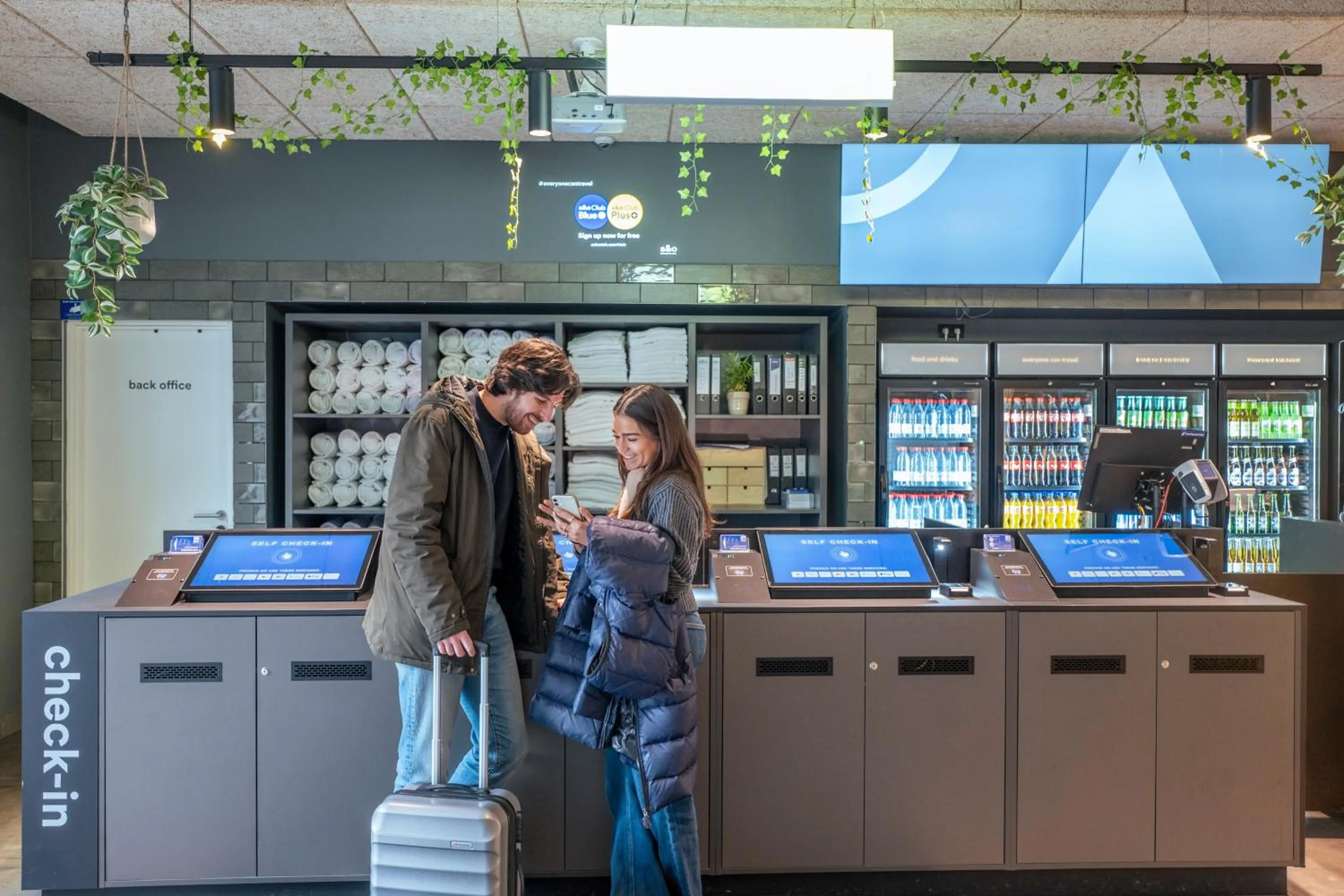 Lobby or reception in a&o Copenhagen Sydhavn