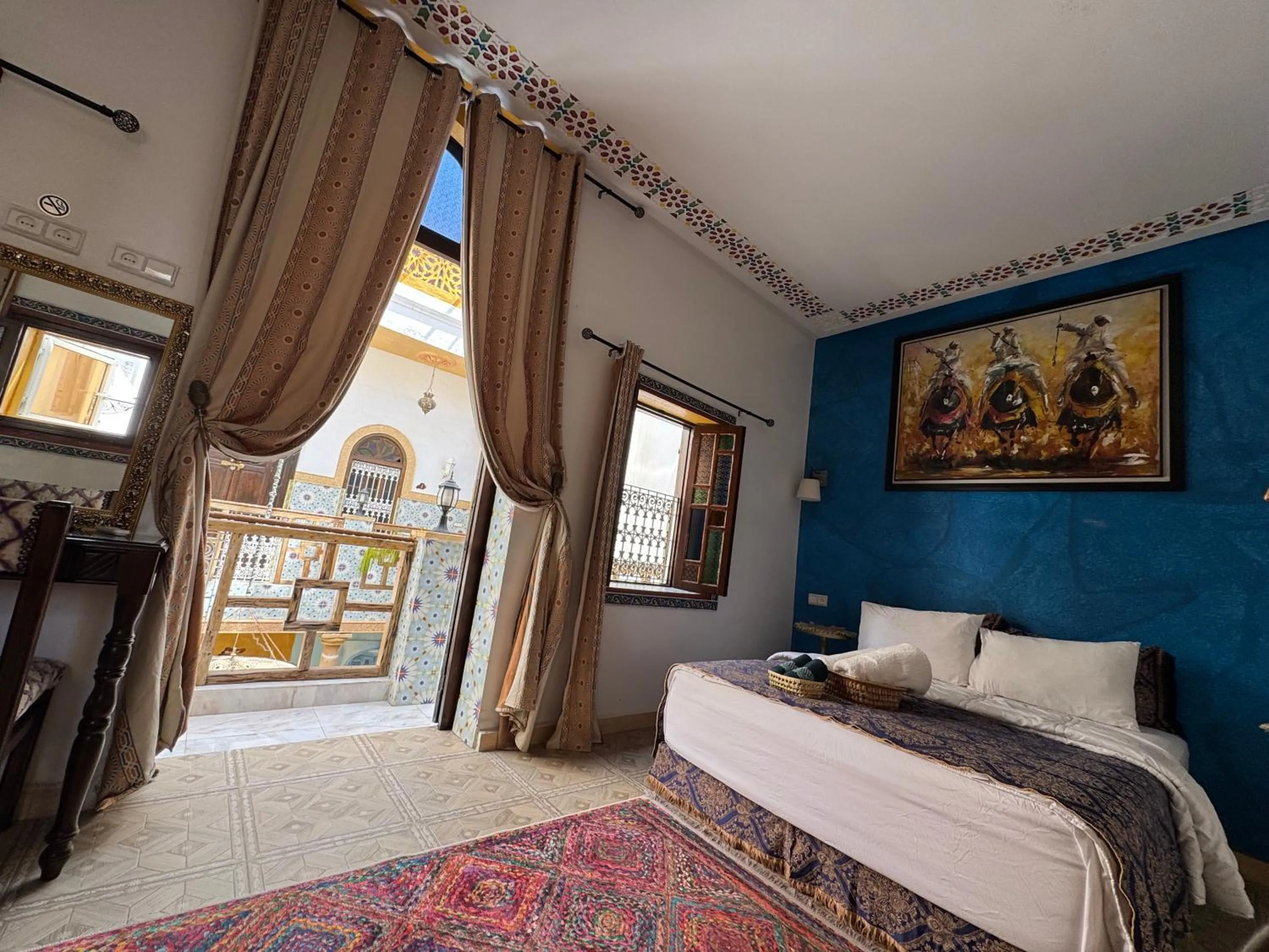 Bed in RIAD ESMERALDA By Dar Ouezzani