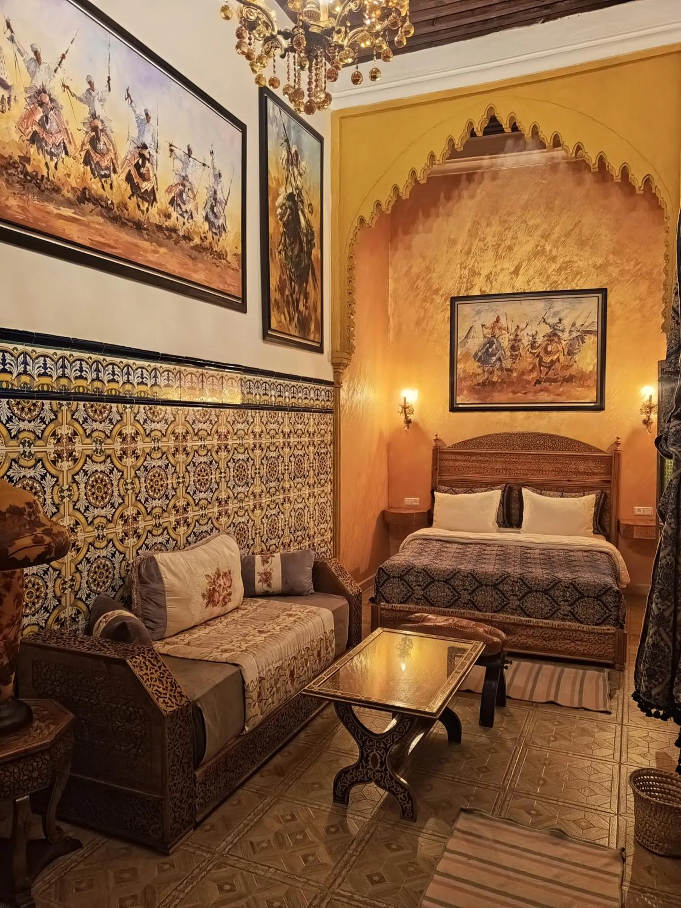 Bed in RIAD ESMERALDA By Dar Ouezzani
