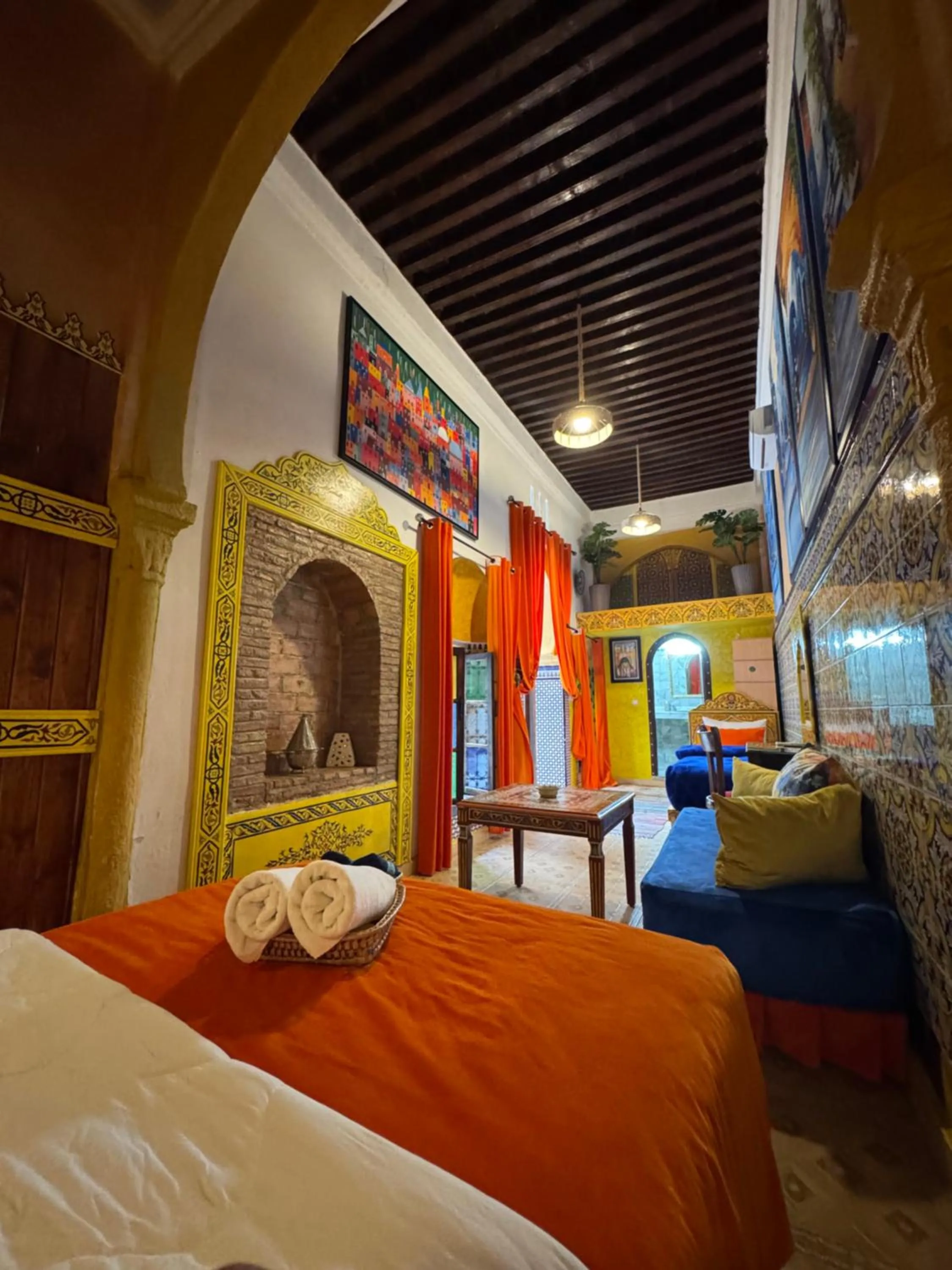 Bed in RIAD ESMERALDA By Dar Ouezzani