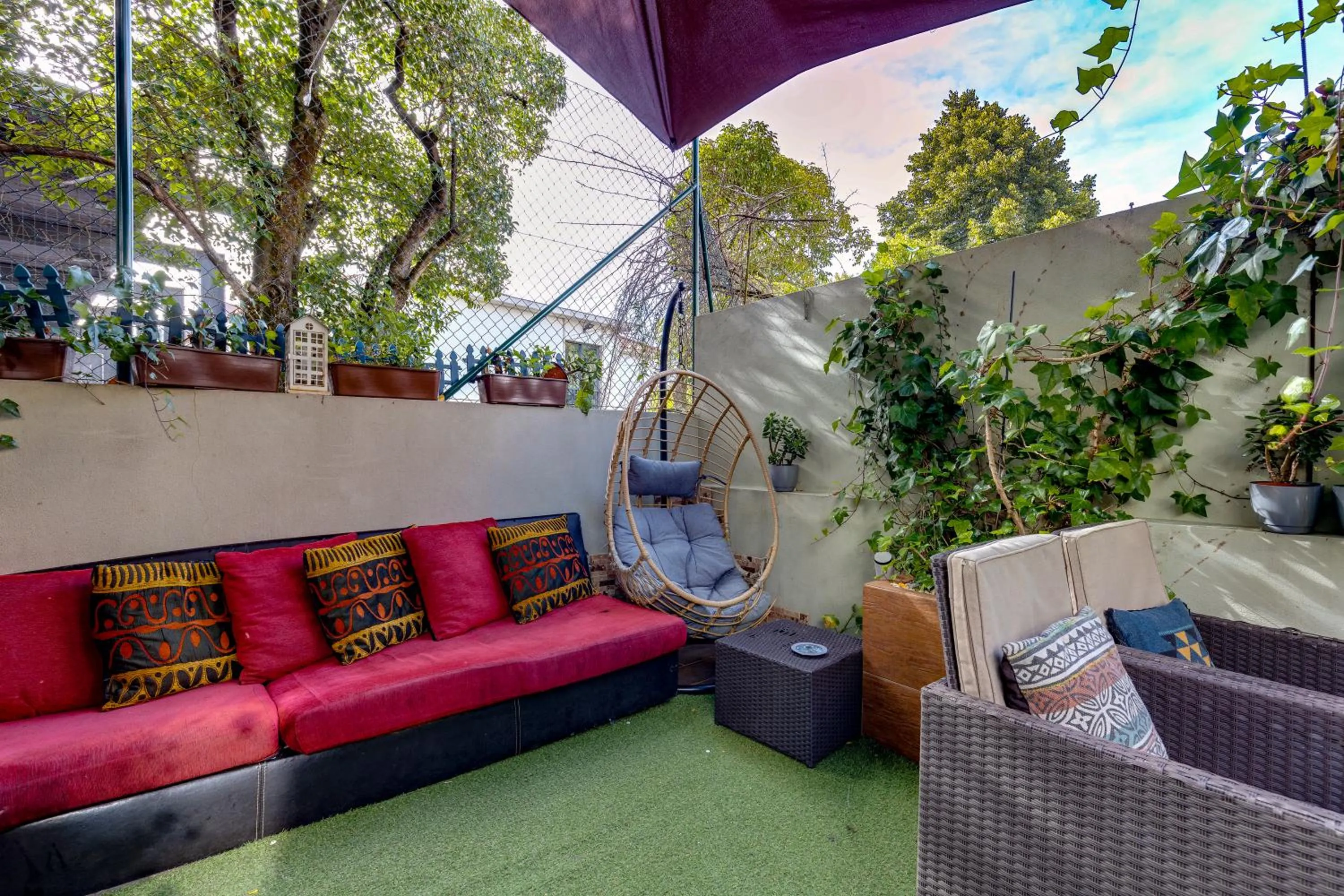 Patio in Garden in Town Hostel