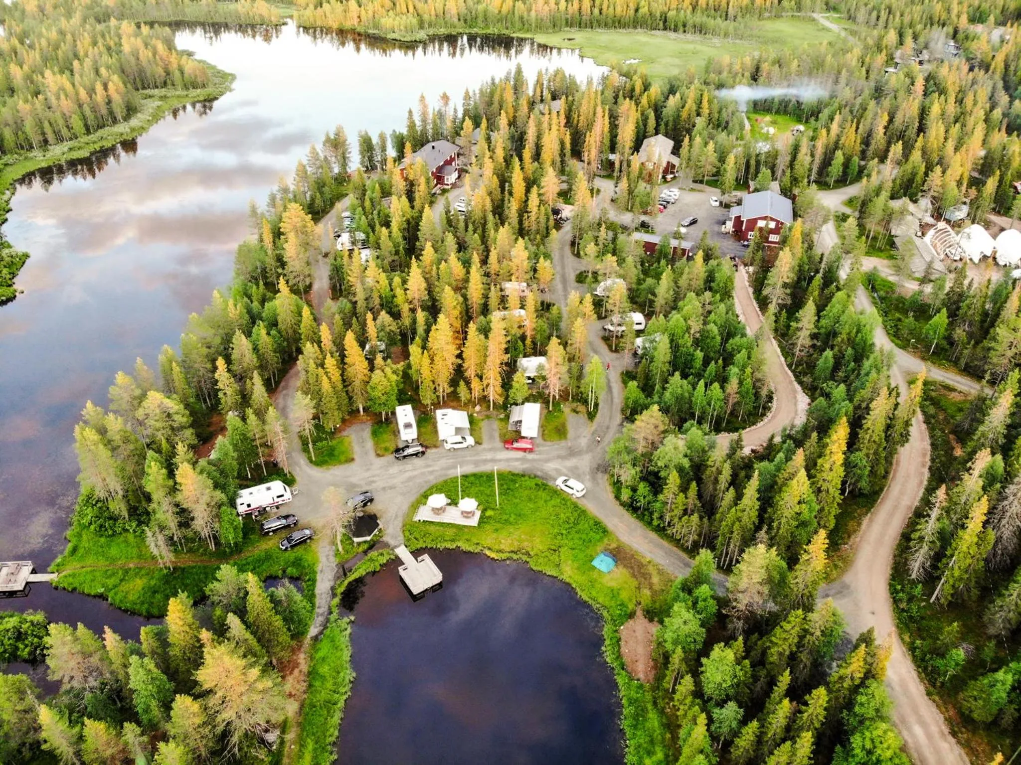 Bird's eye view in Iisakki Village