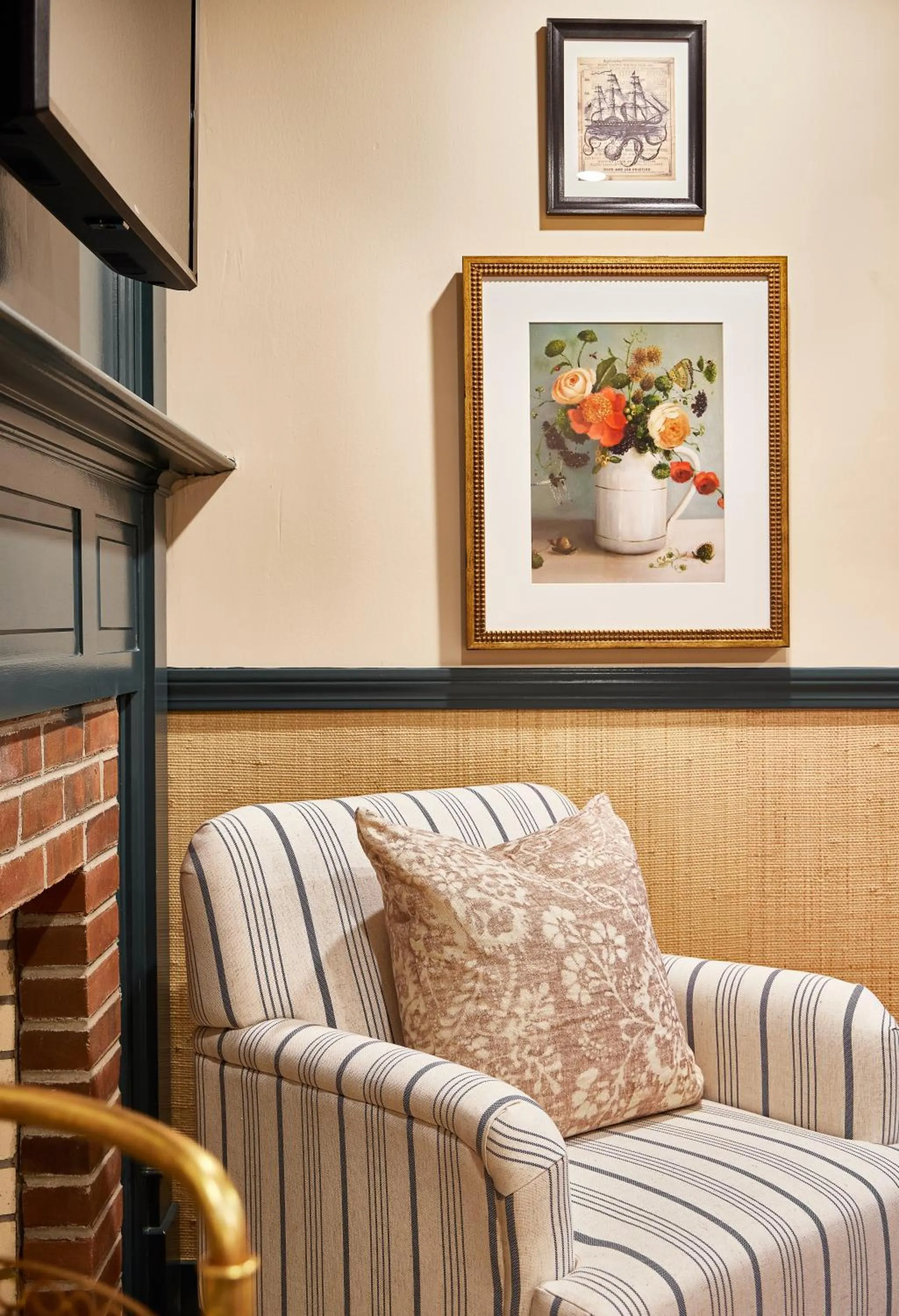 Seating area in Life House, Nantucket