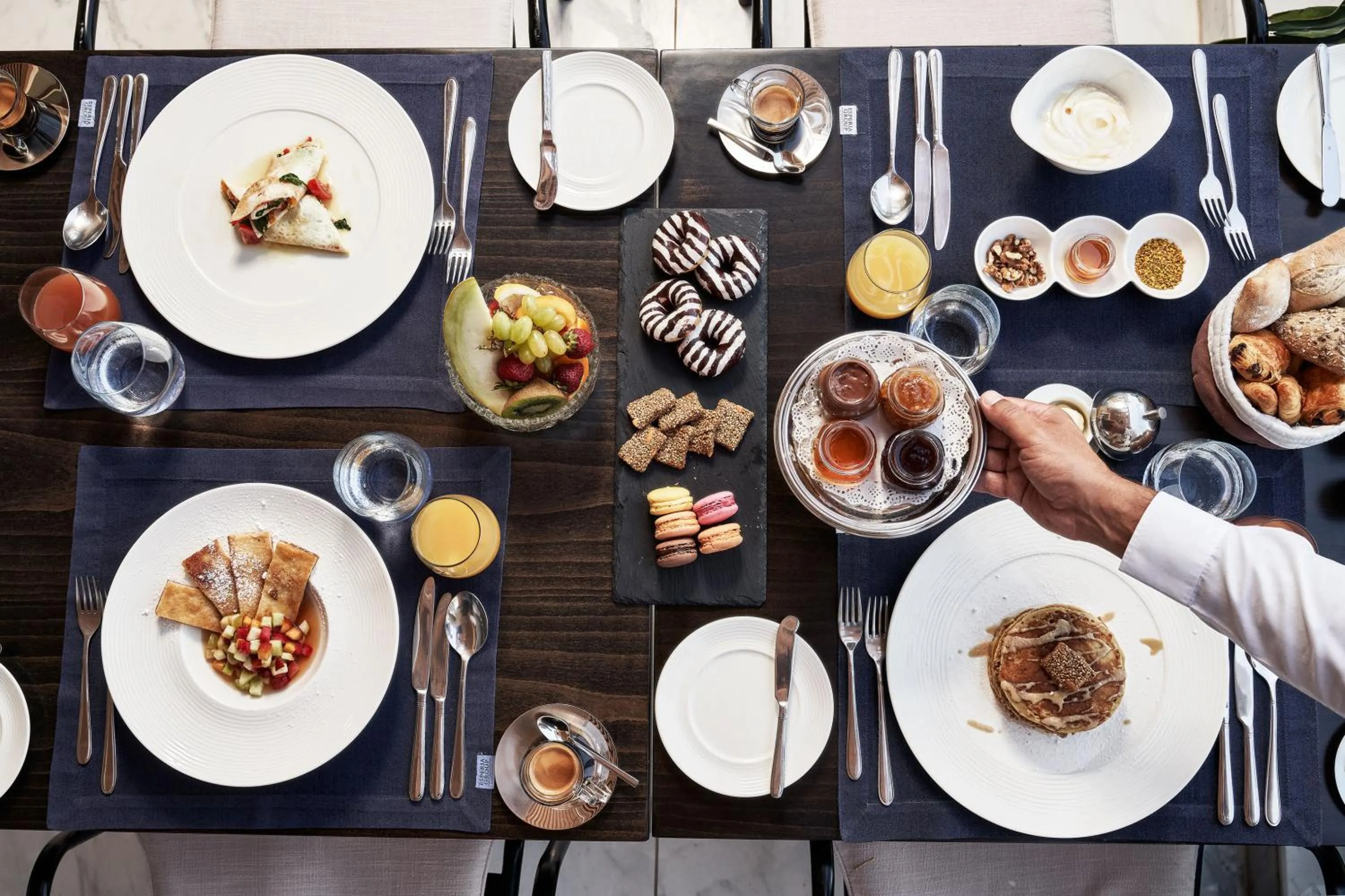 Continental breakfast in Bellevue On The Beach Suites
