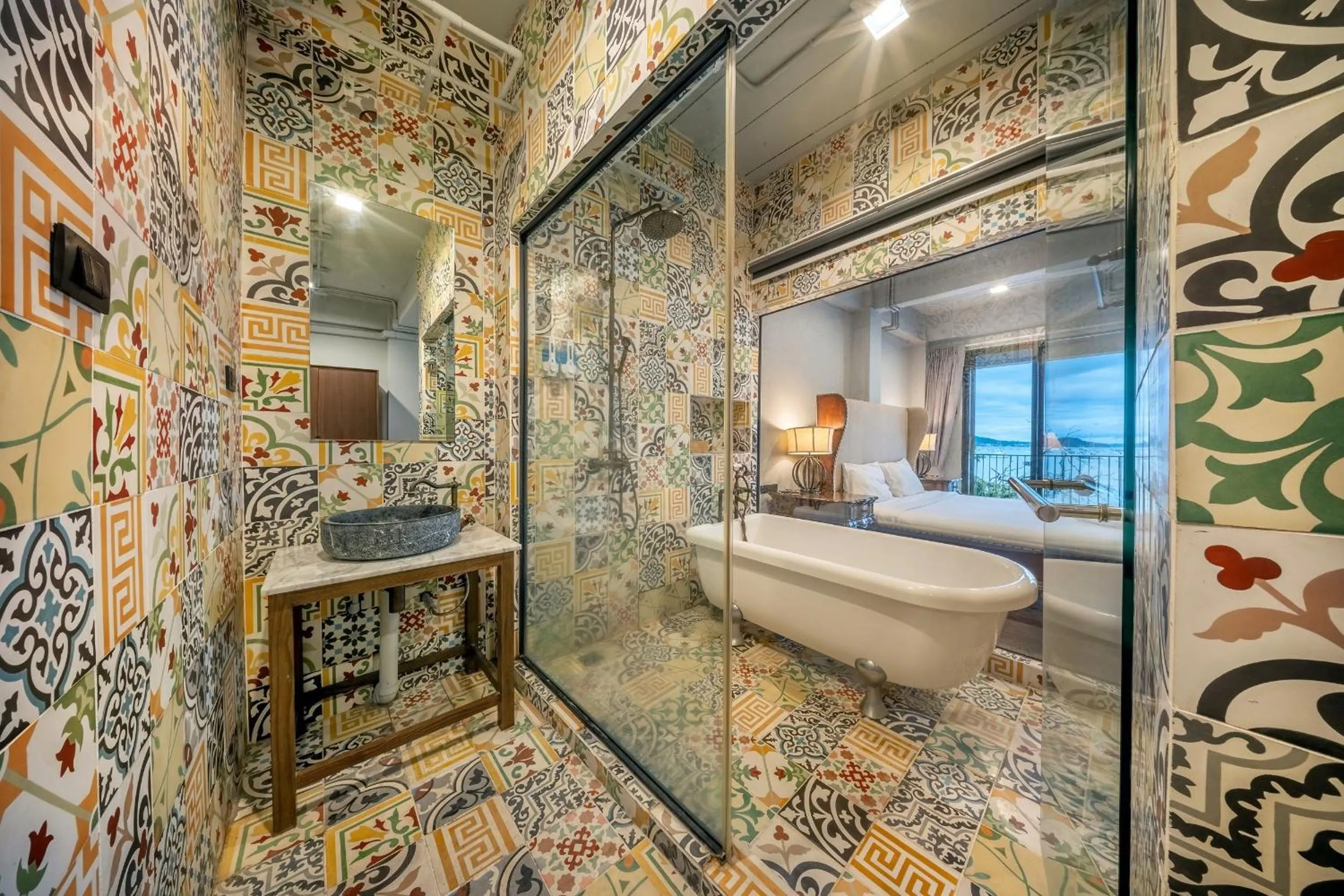 Bath, Bed in SHIN Arch39 Phuket Beach Front - SHA Plus