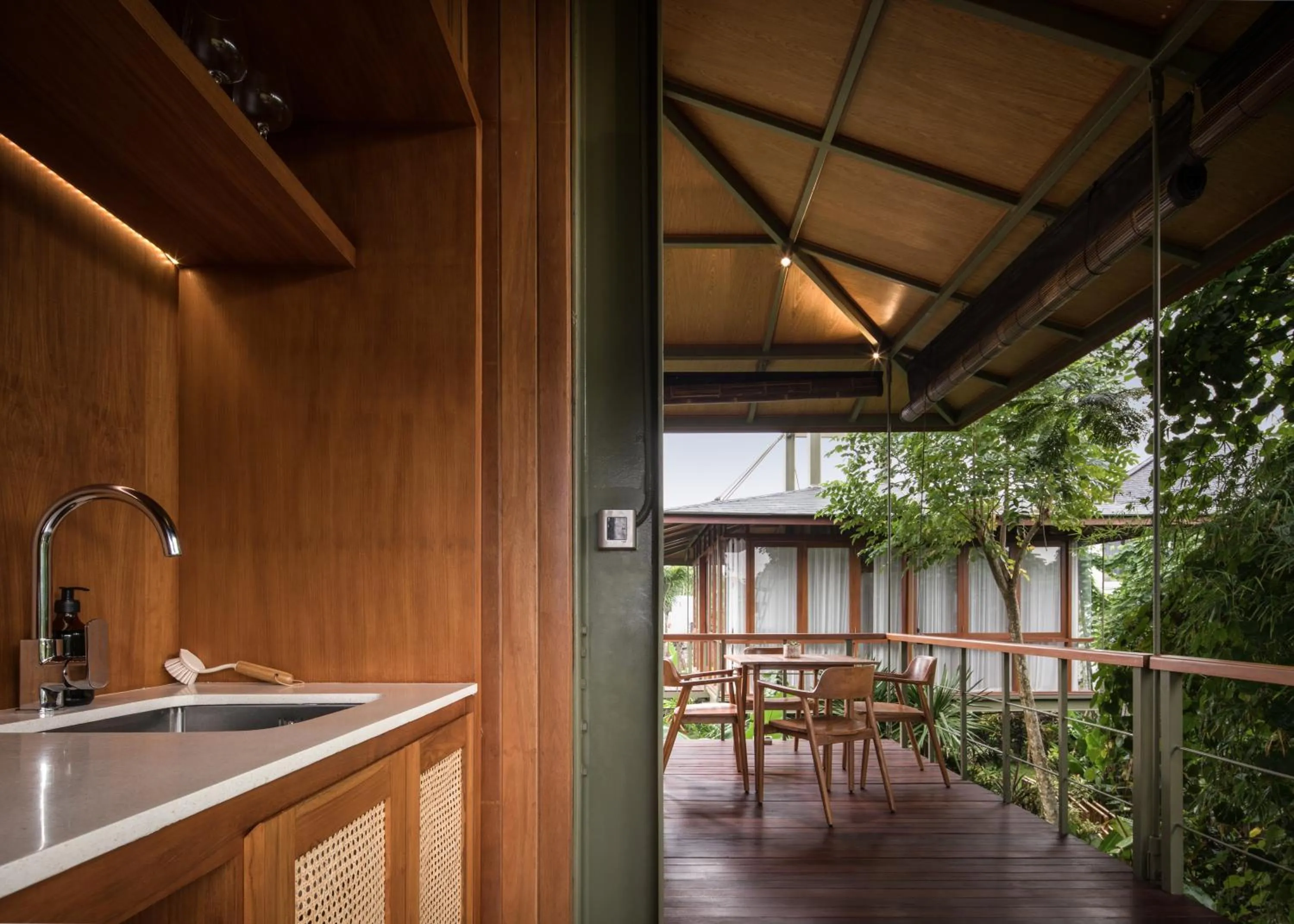 Kitchen or kitchenette in Grün Canggu Garden