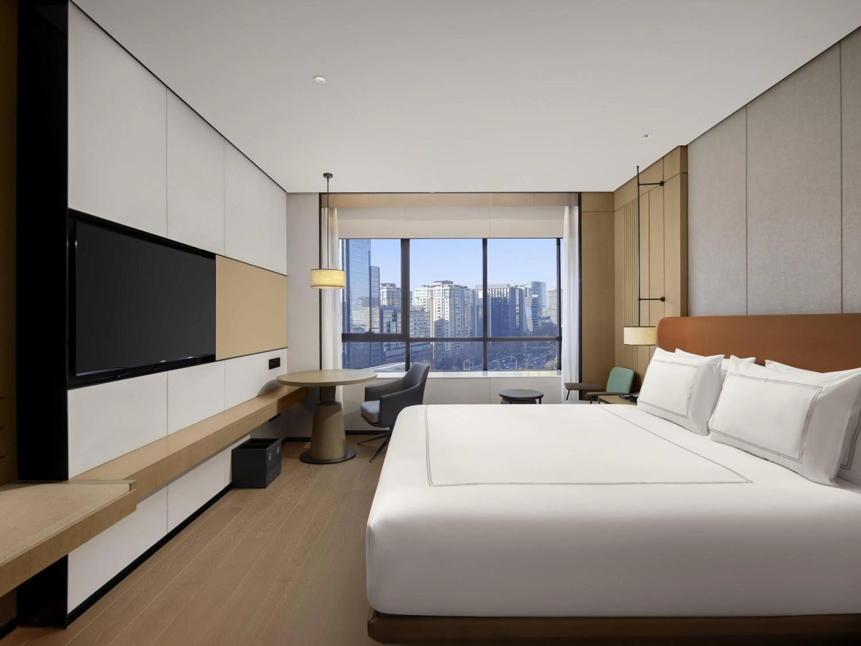 Bedroom, Bed in Swissotel Beijing Hong Kong Macau Center