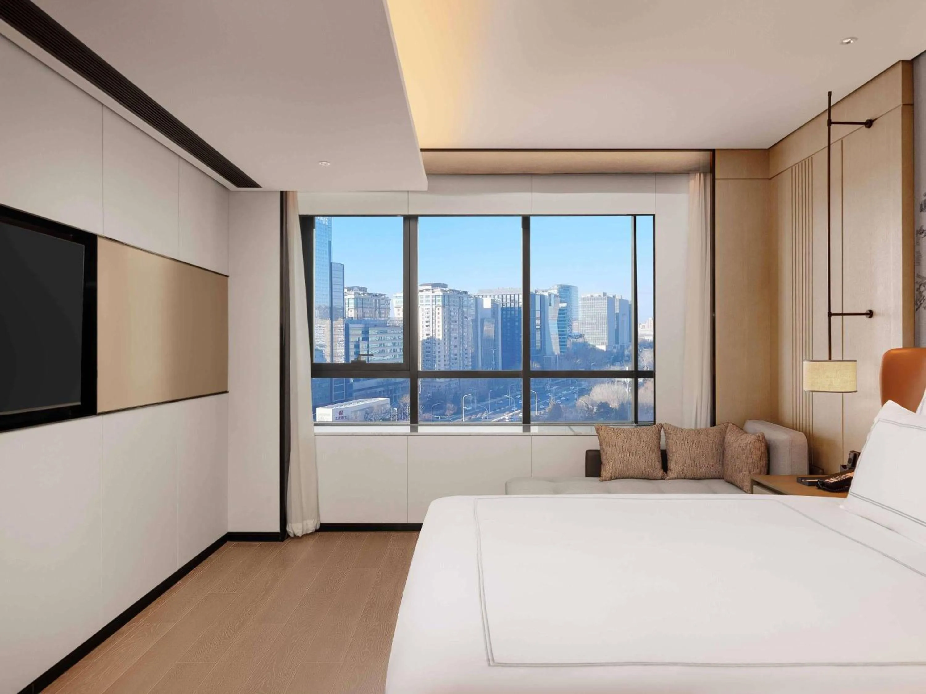 Bedroom, Bed in Swissotel Beijing Hong Kong Macau Center