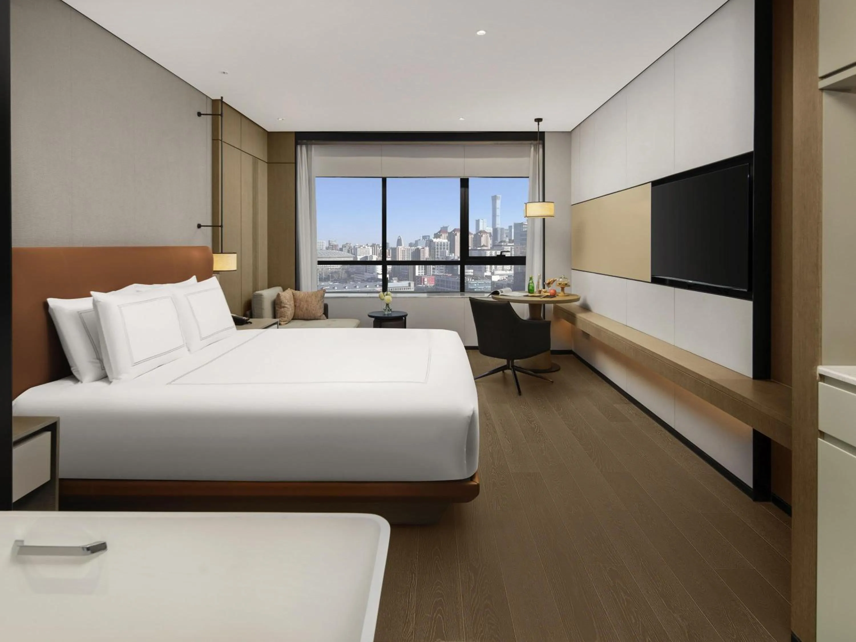 Bedroom, Bed in Swissotel Beijing Hong Kong Macau Center