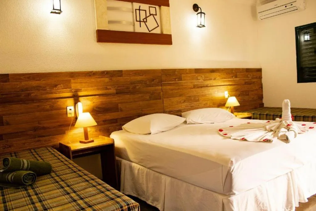 Bed in Hotel Fazenda Vale Amanhecer
