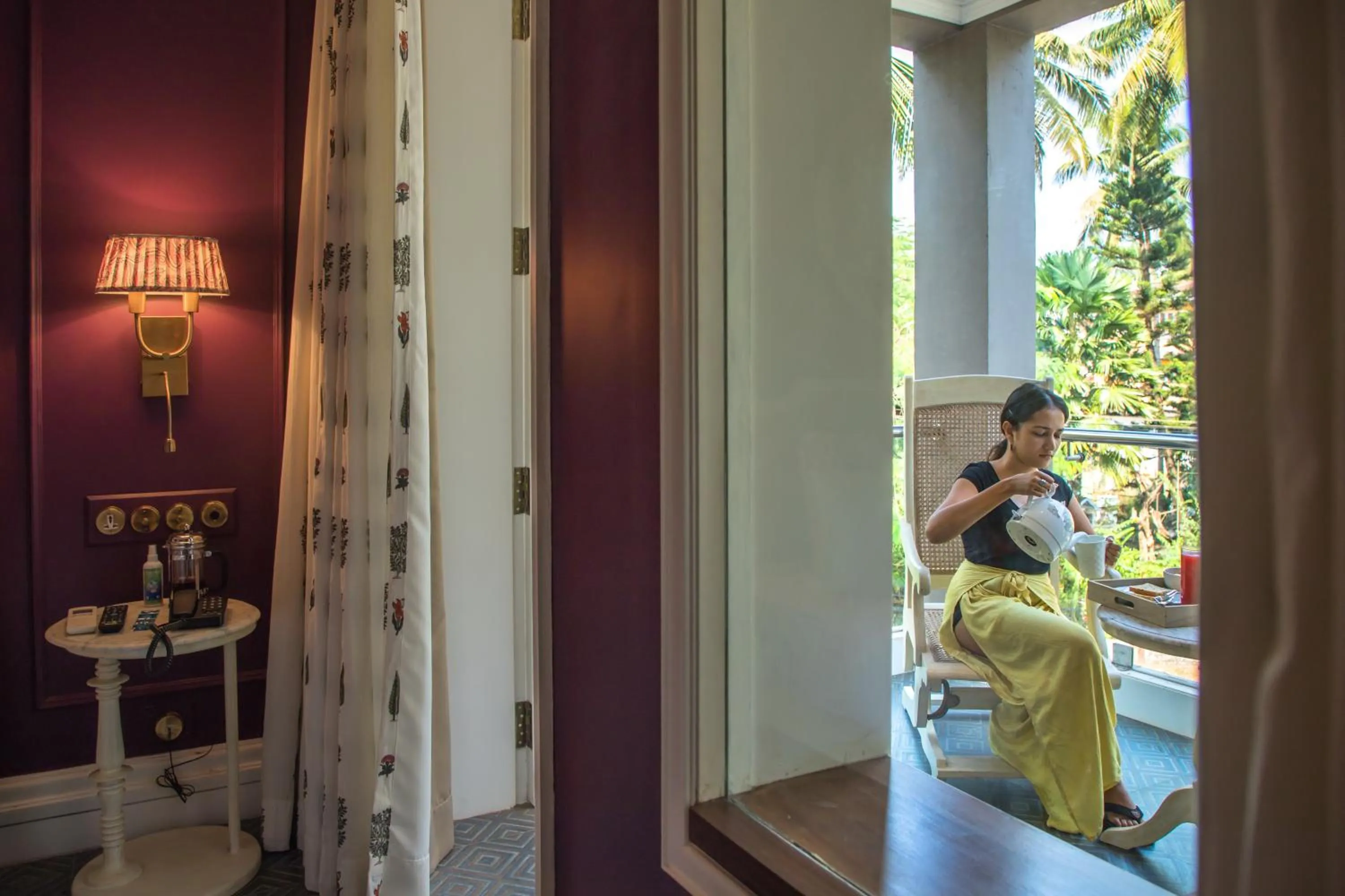 People in Red Thread Calangute