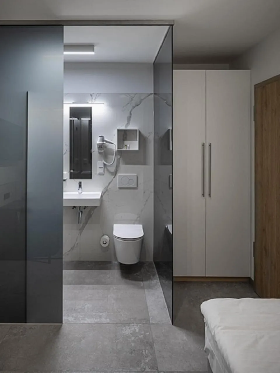 Bathroom, Bed in Home & Work