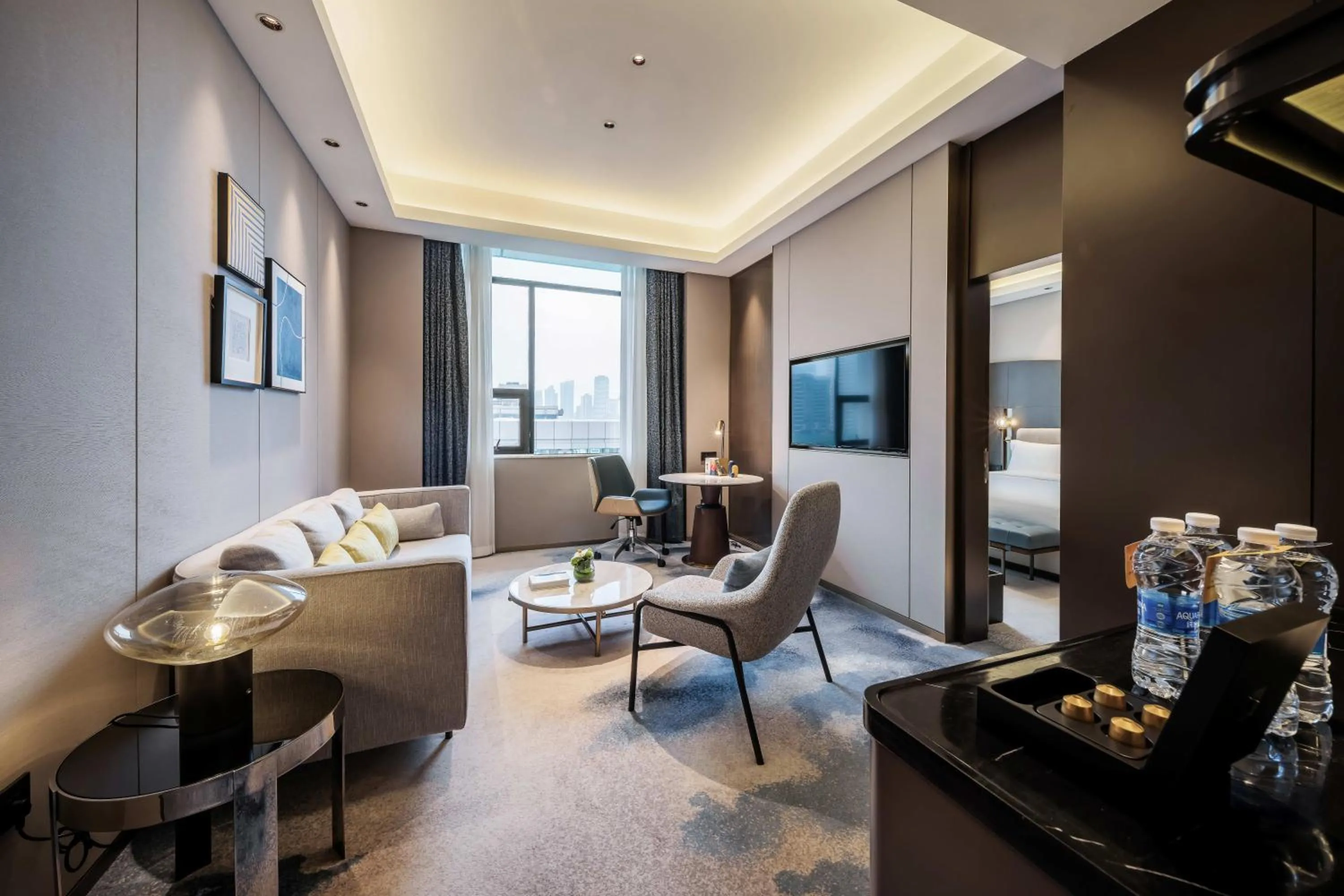 Living room in voco Wuhan Xinhua by IHG