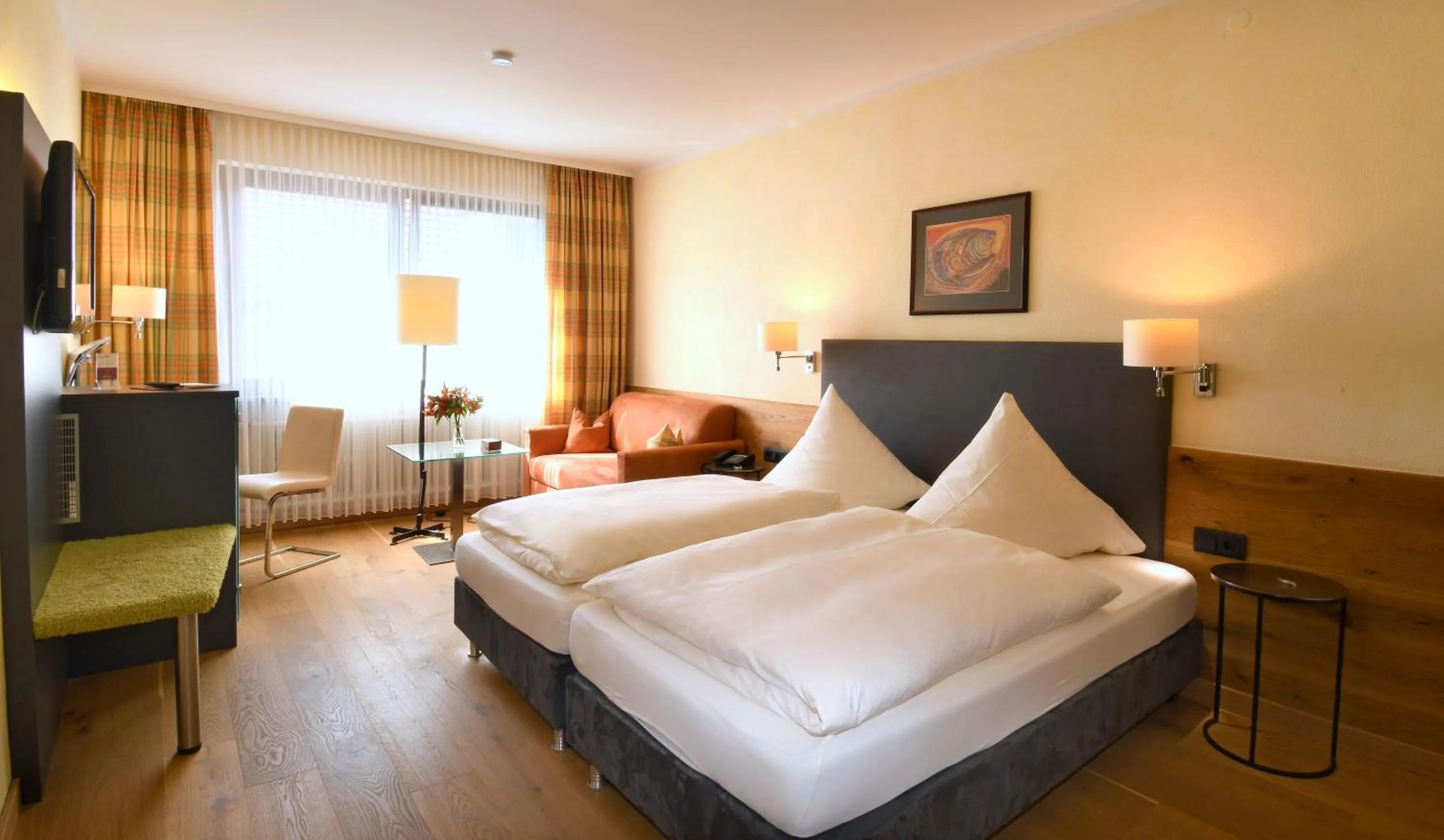 Photo of the whole room, Bed in Hotel & Weinhaus Anker