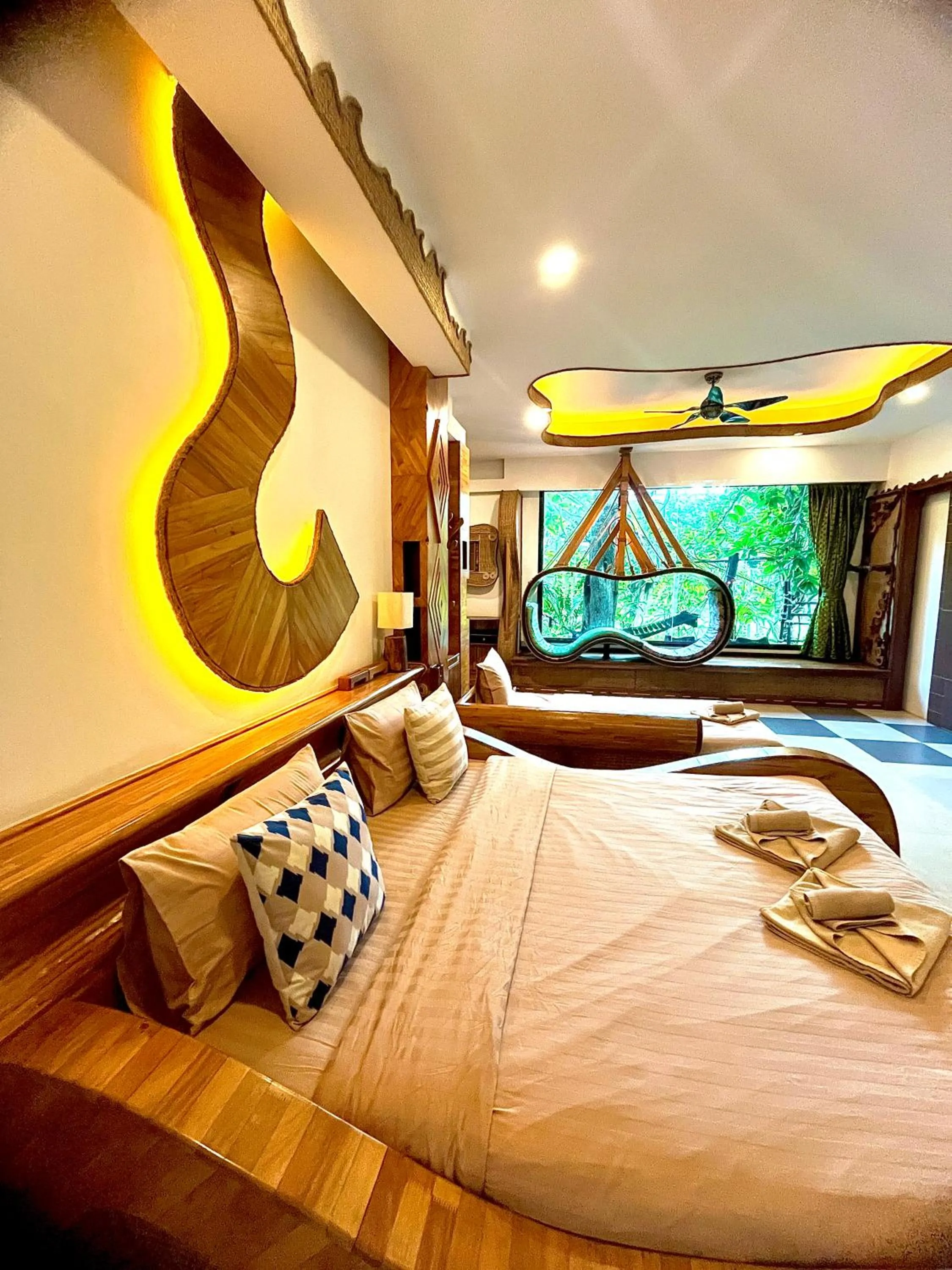 Coffee/tea facilities, Bed in AC 2 Resort