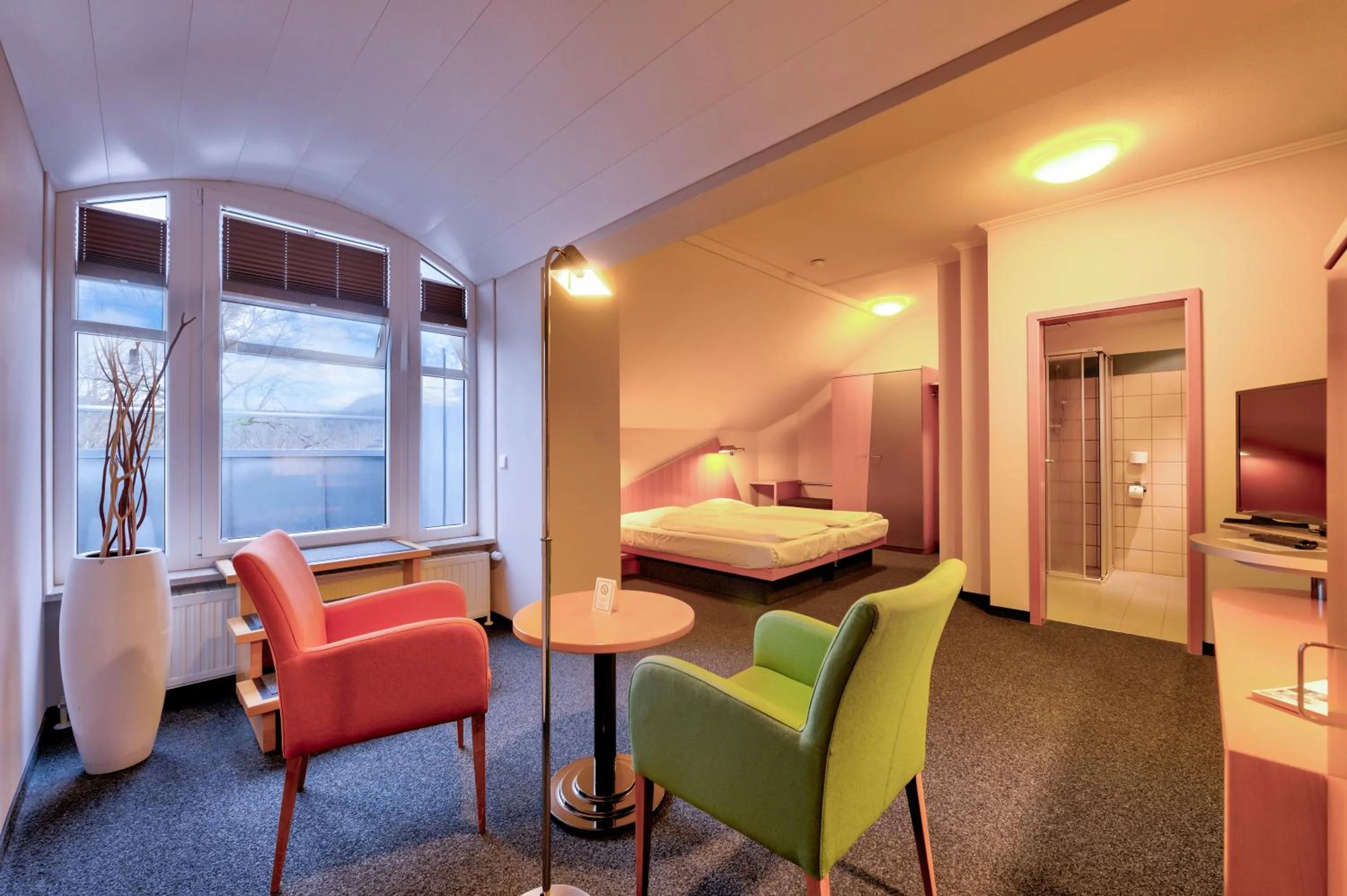 View (from property/room), Bed in Golfhotel Fahrenbach