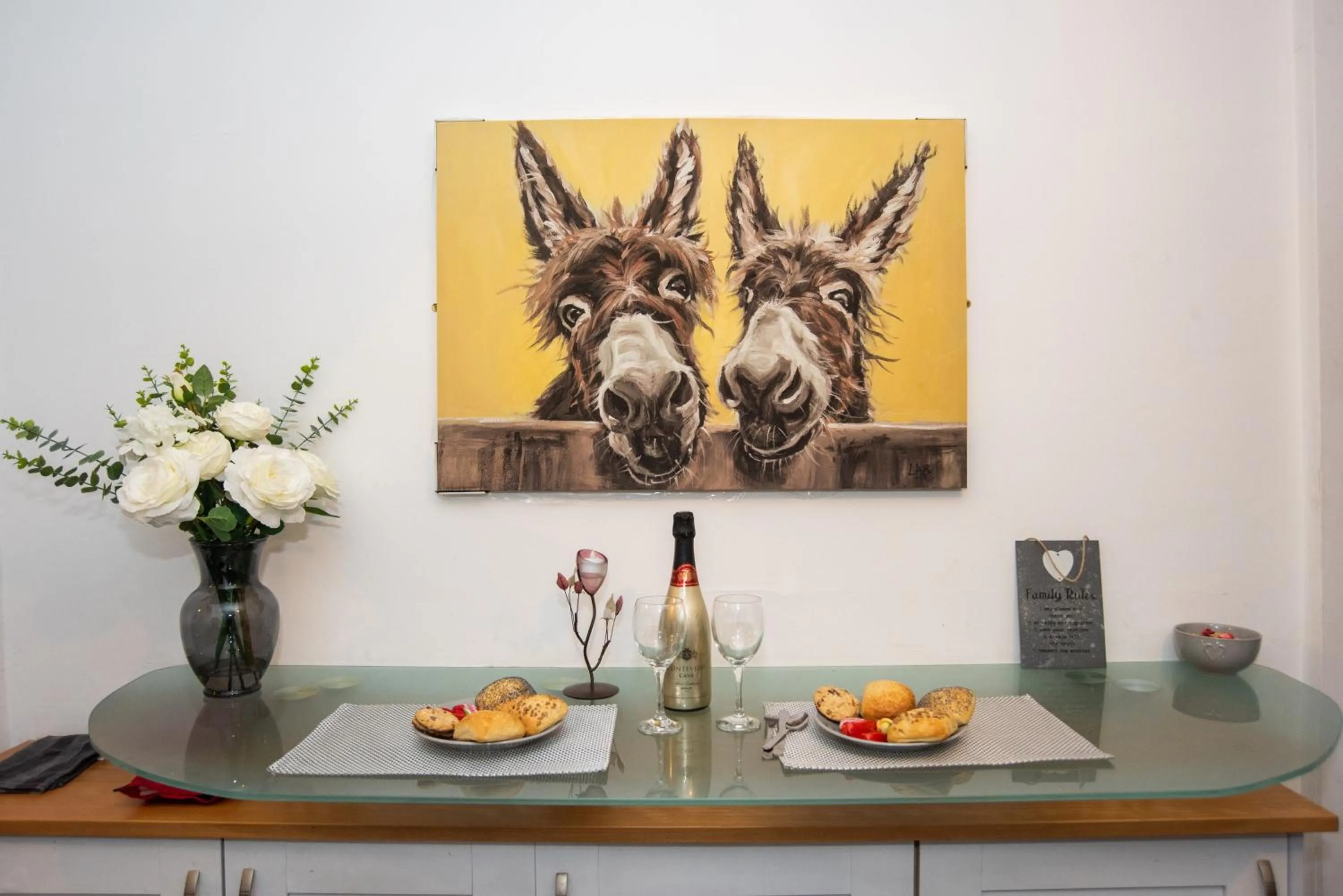 Living room in Bentley House with en-suites