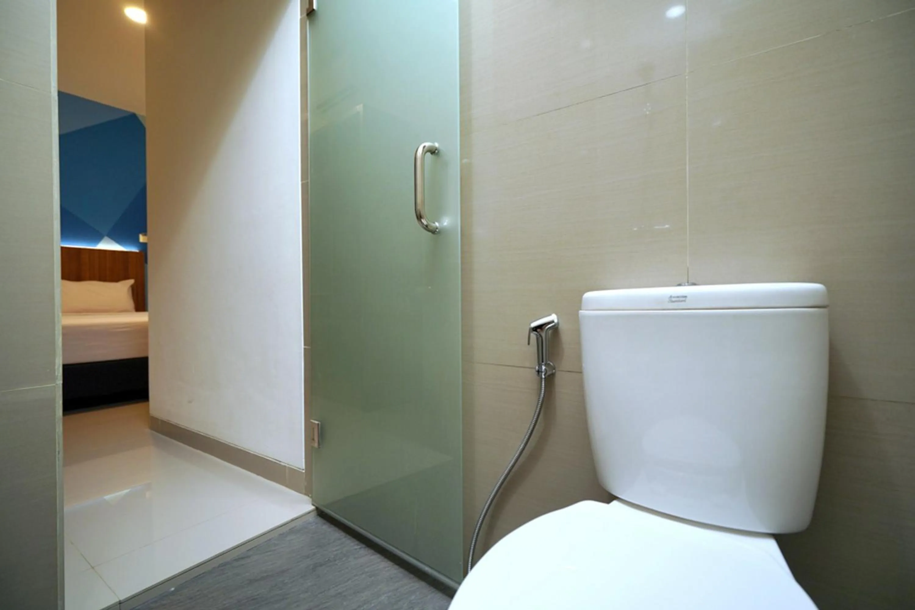 Bathroom, Bed in RedDoorz Plus @ Terban Residence