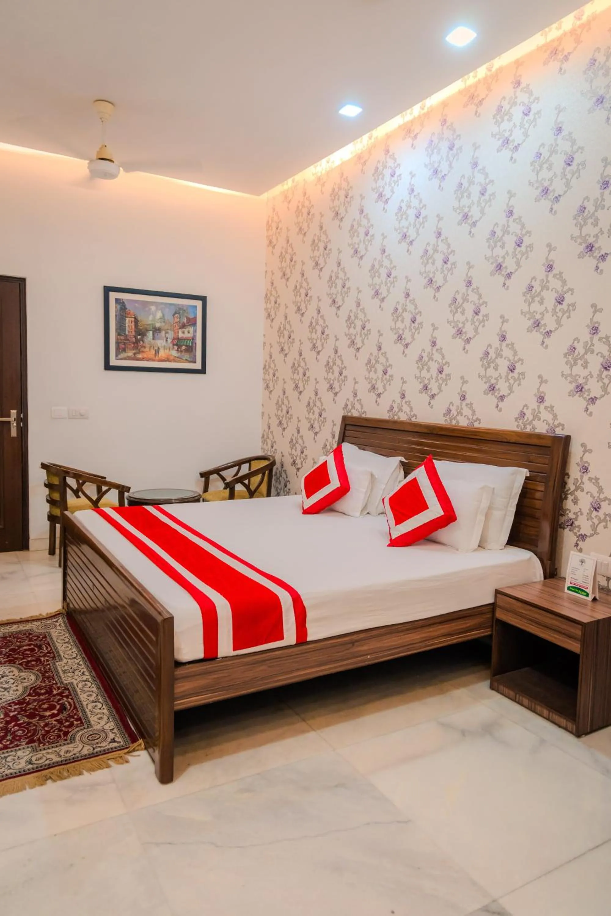 Bed in Peepal Tree Residency