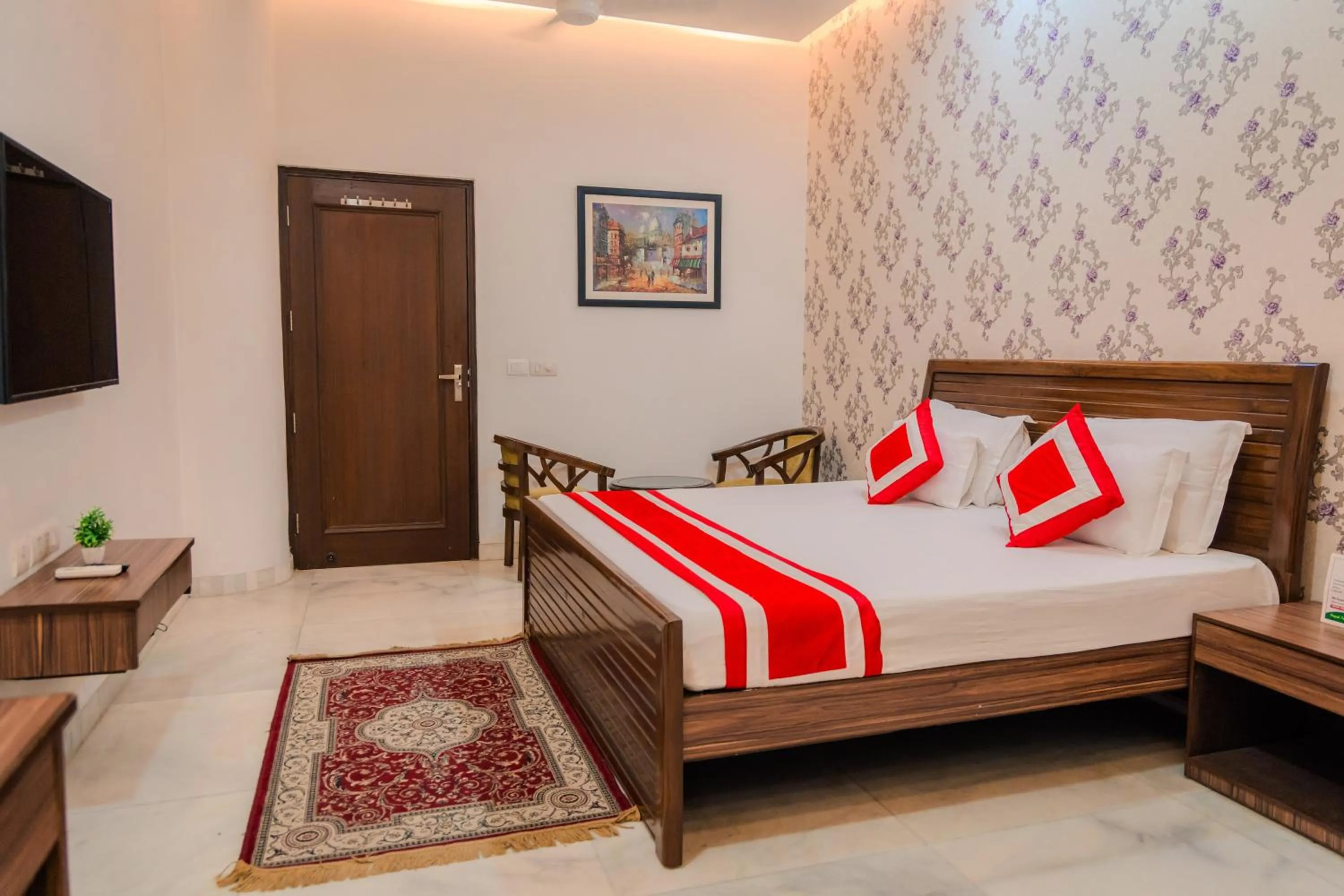 Bed in Peepal Tree Residency