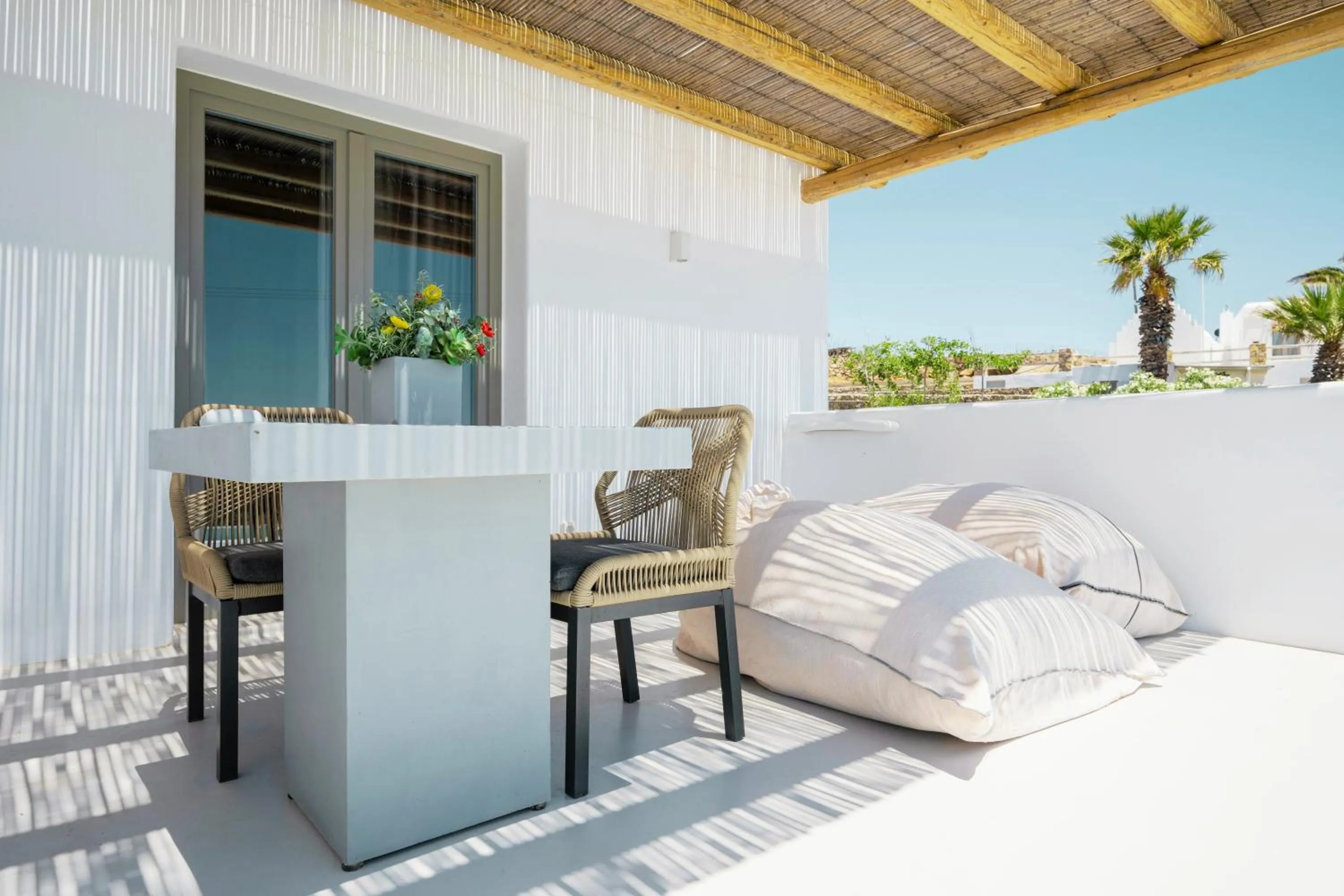 Seating area in Aegean Hospitality