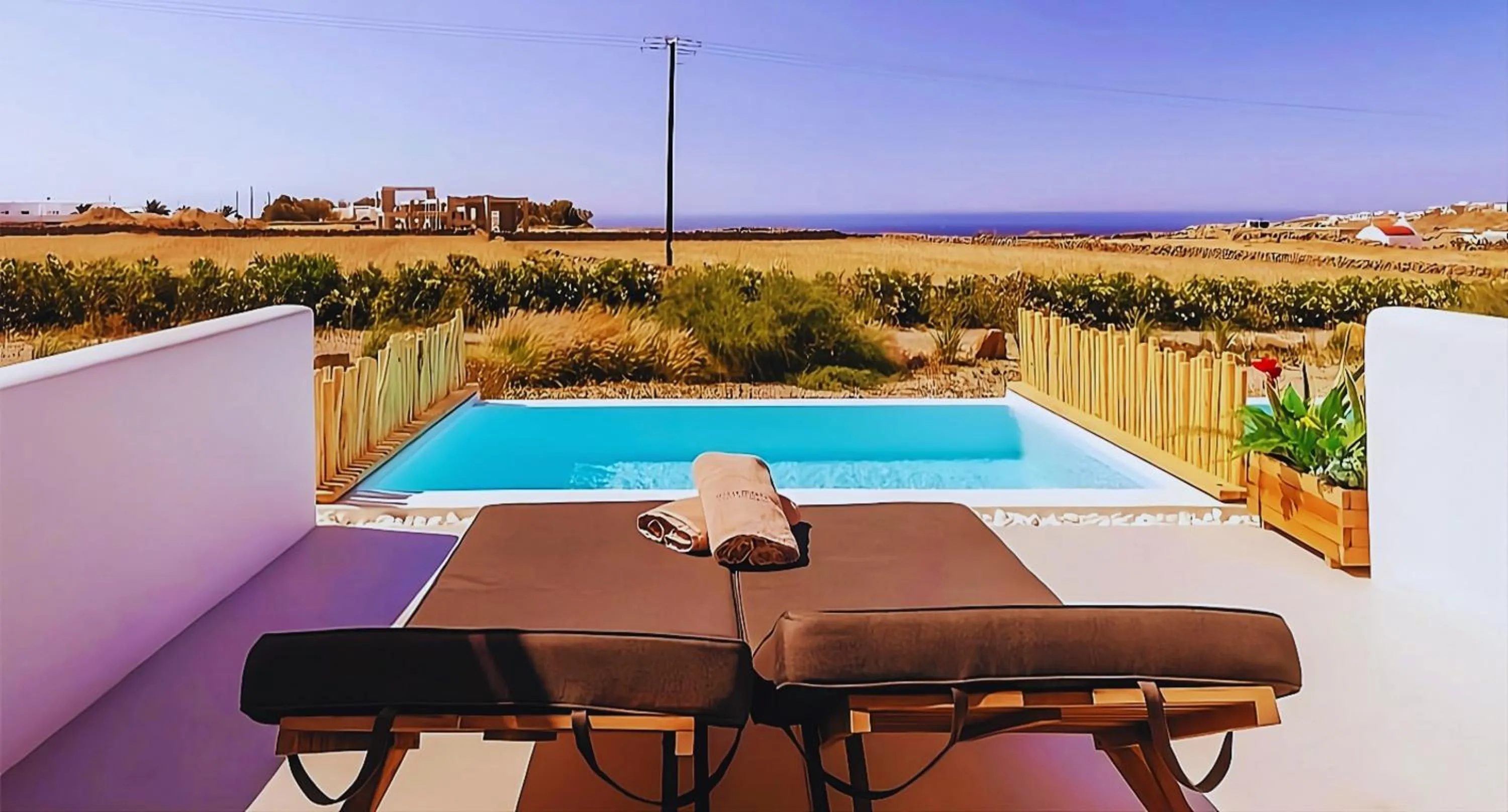 Pool view in Aegean Hospitality