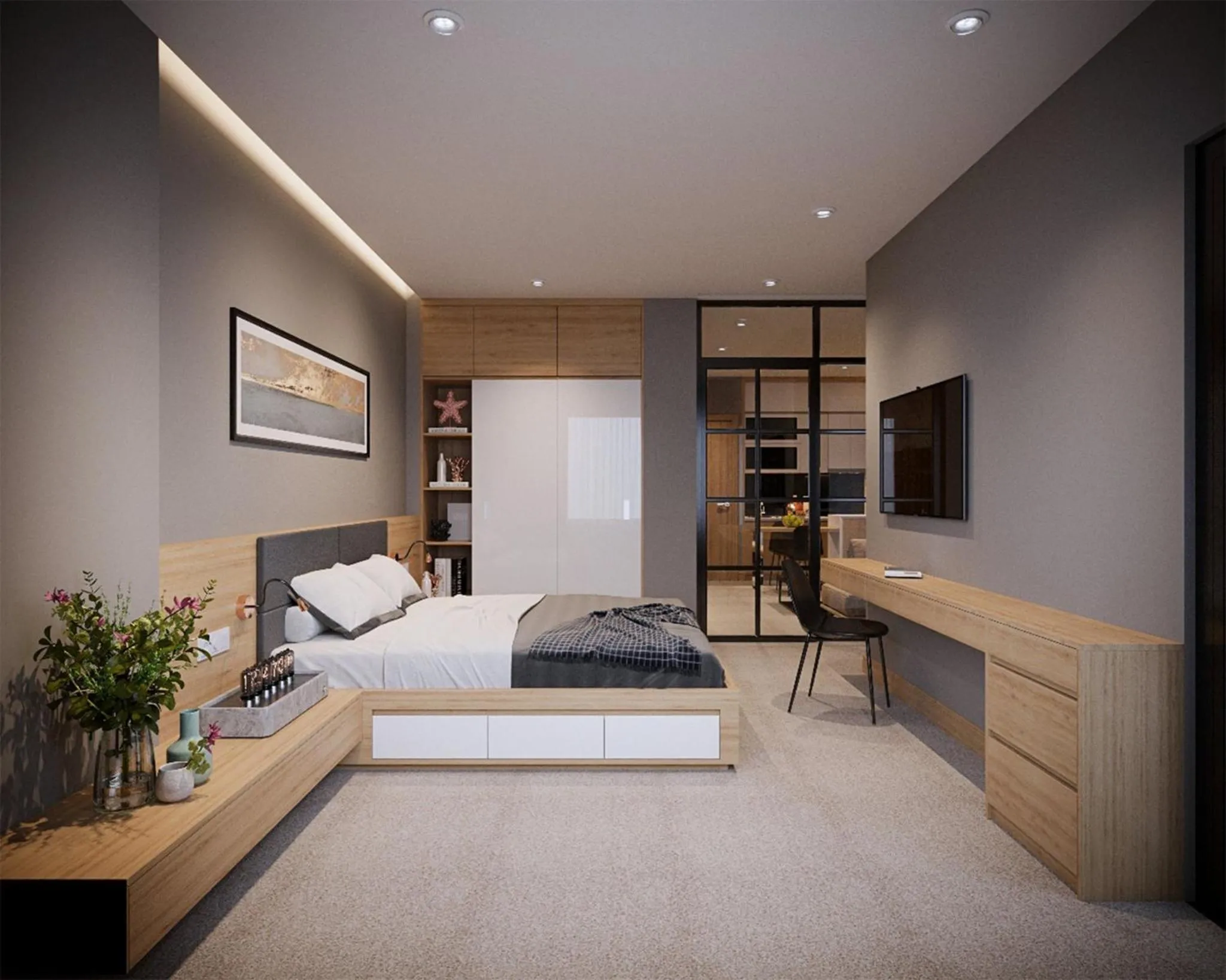 Bed in Fukurai Hotel & Apartment 2 Ha Noi