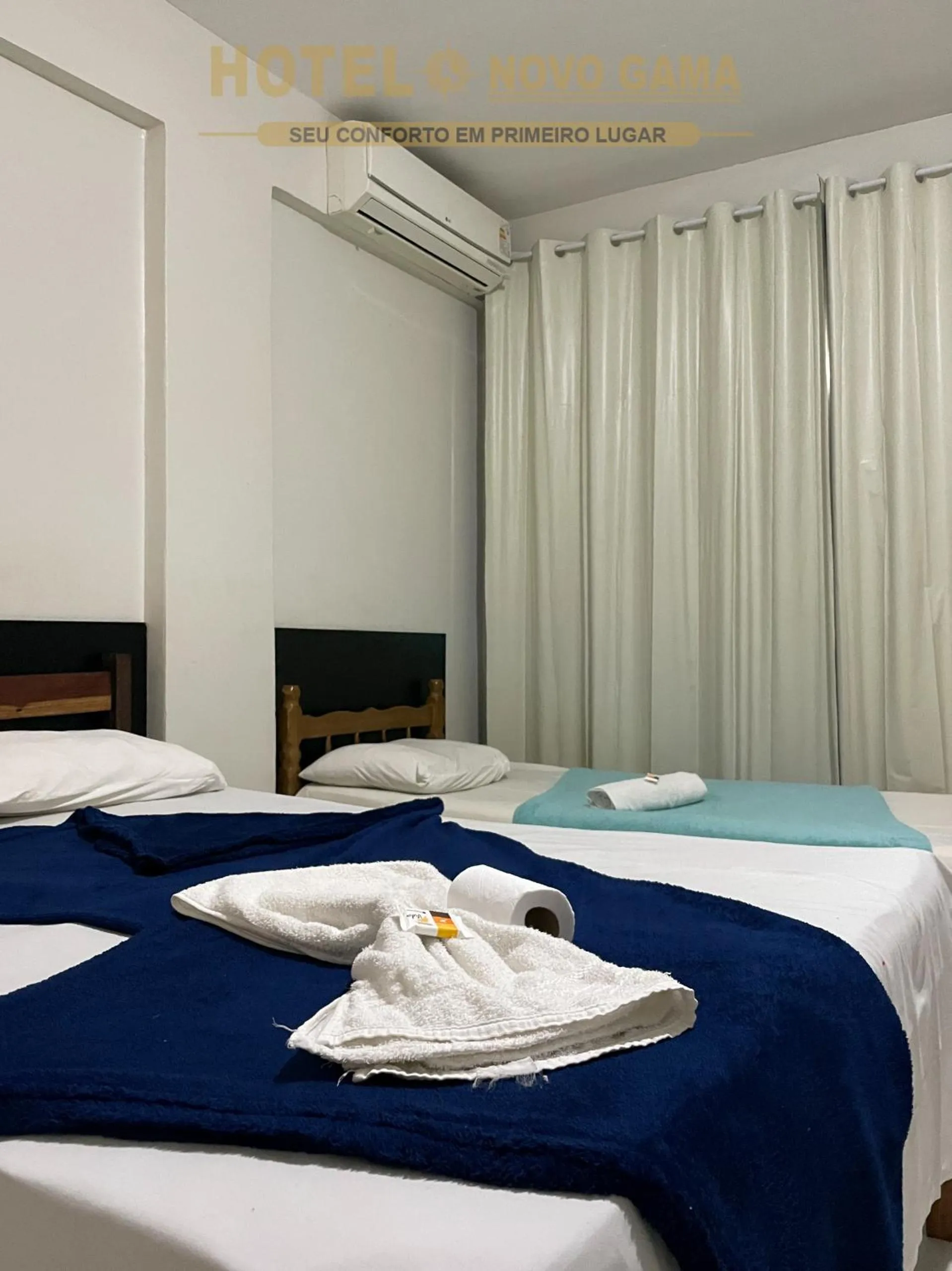 Bed in Hotel Novo Gama