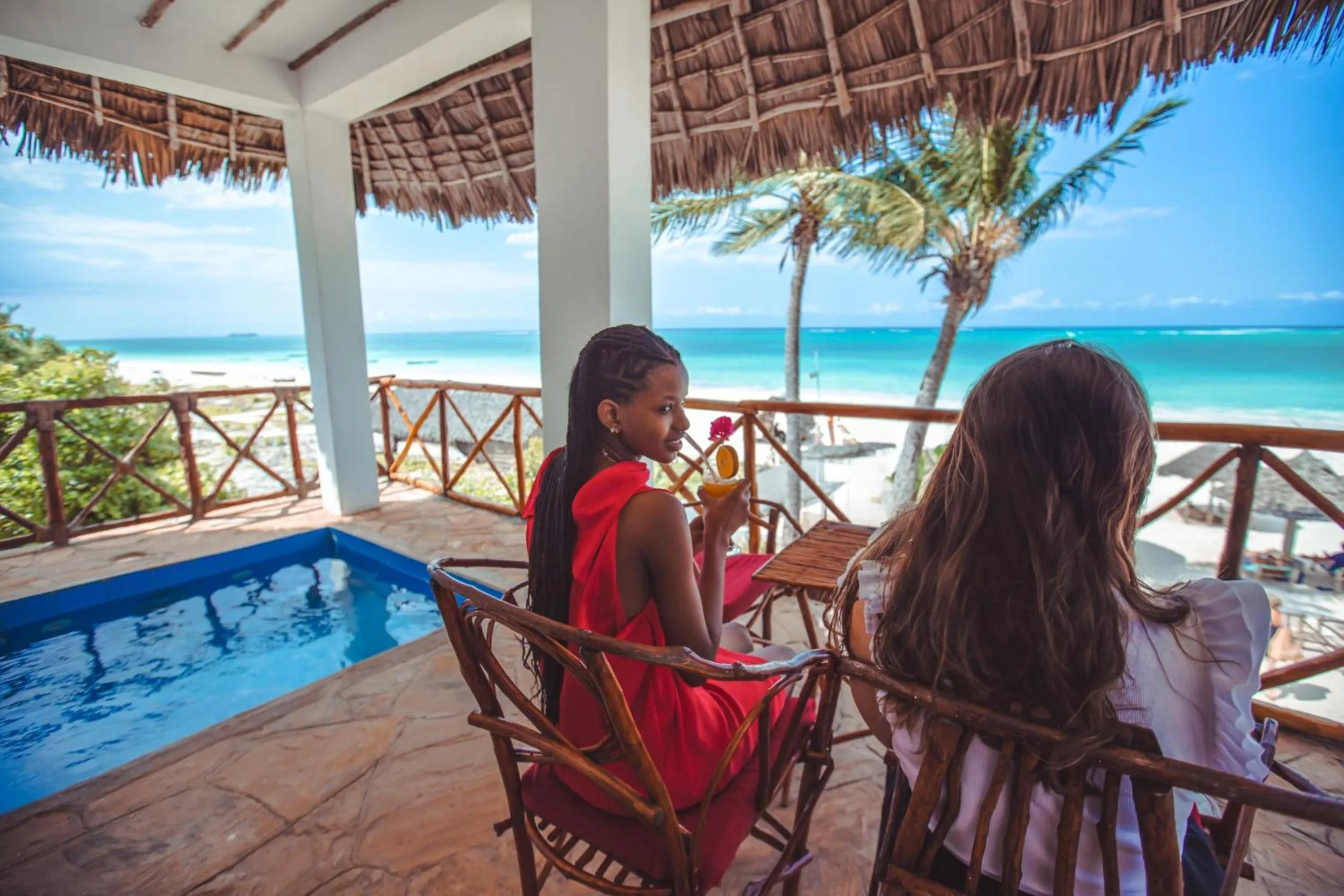 Patio in AHG Waridi Beach Resort & SPA
