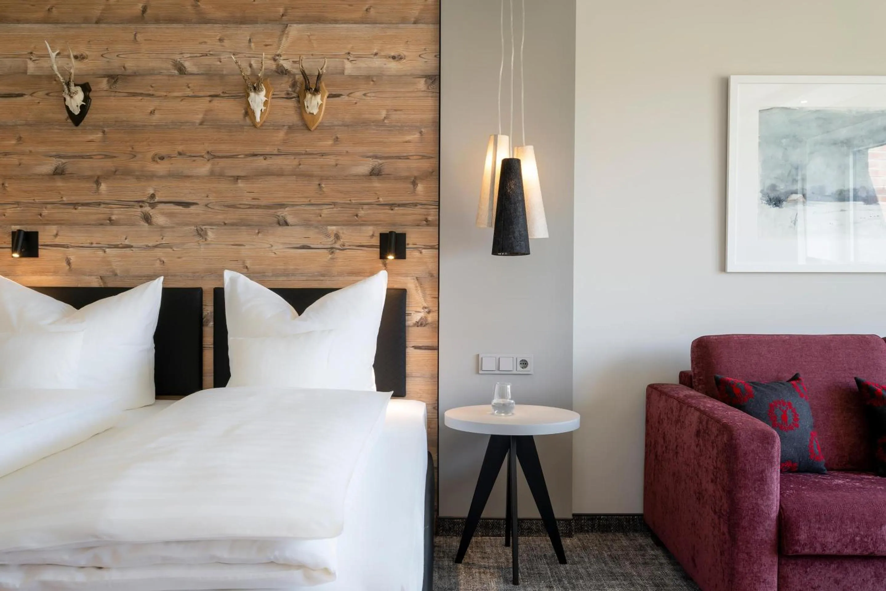 Bed in Köhlers Forsthaus Wellness & Genuss Hotel