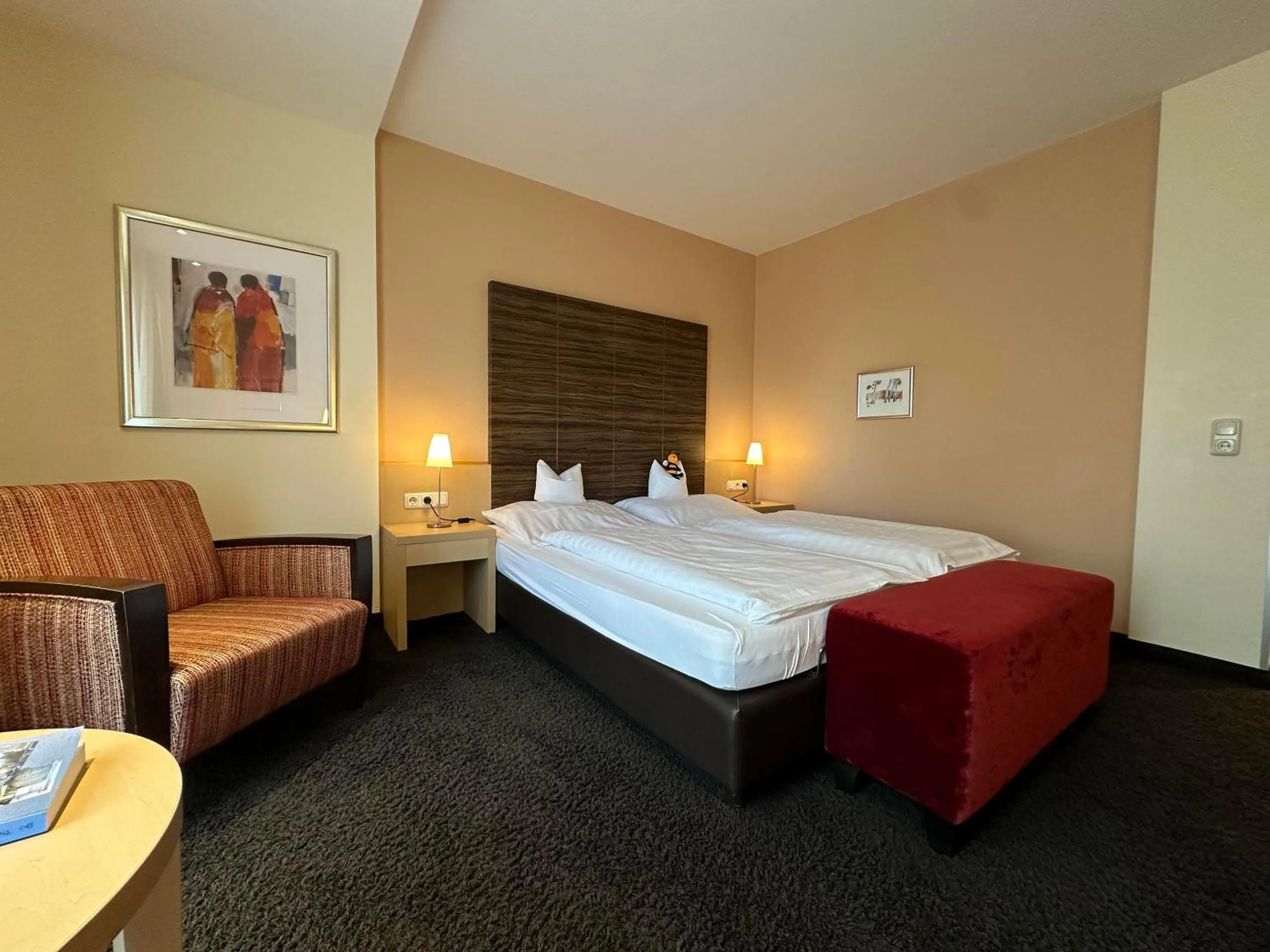 Bed in Köhlers Forsthaus Wellness & Genuss Hotel