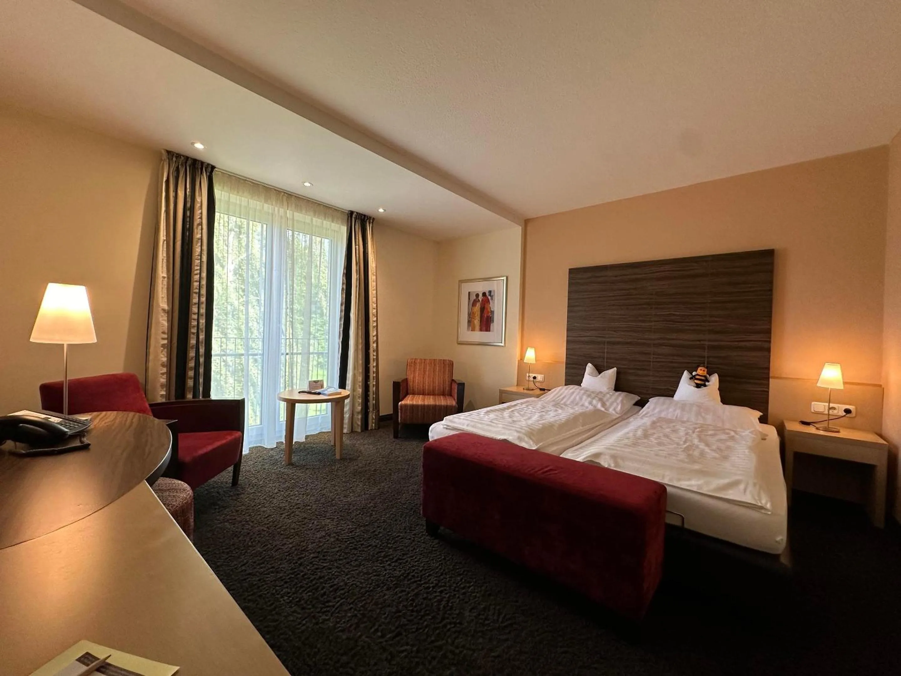 Bed in Köhlers Forsthaus Wellness & Genuss Hotel