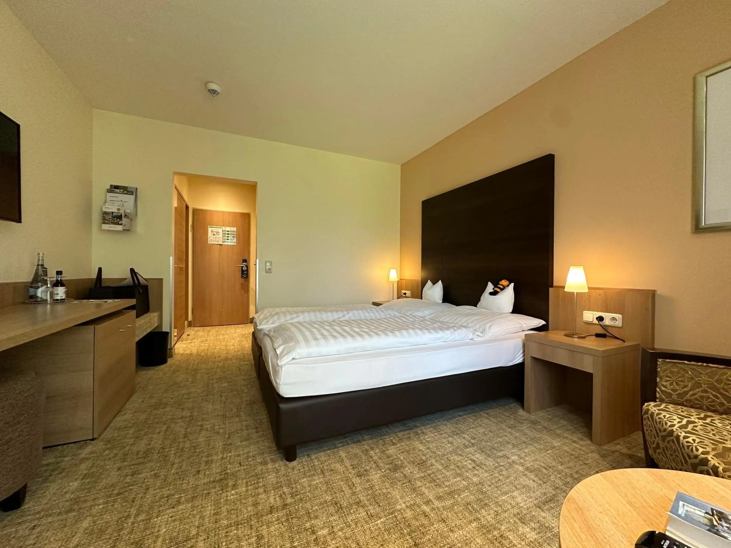 Bed in Köhlers Forsthaus Wellness & Genuss Hotel