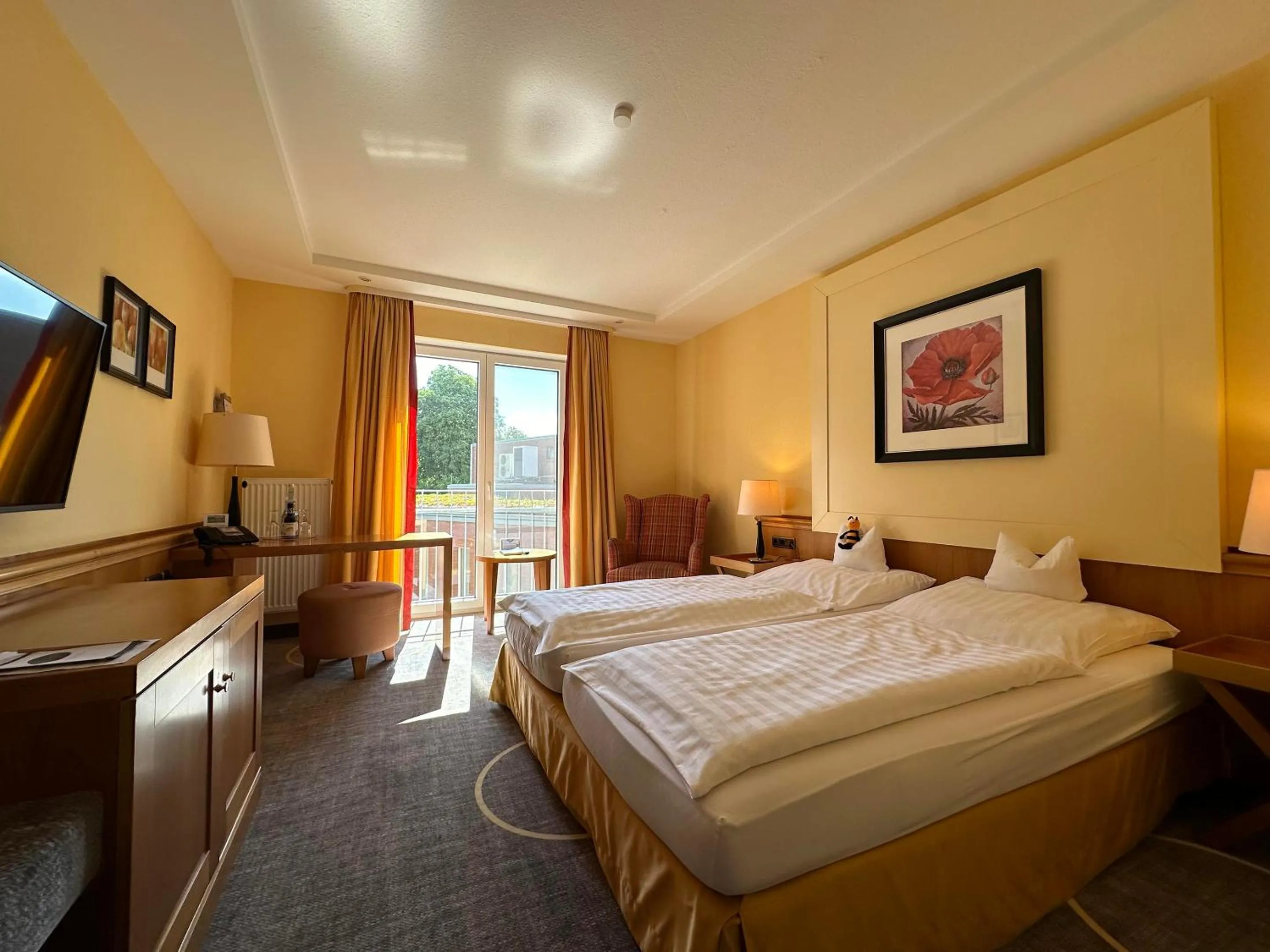 Bed in Köhlers Forsthaus Wellness & Genuss Hotel