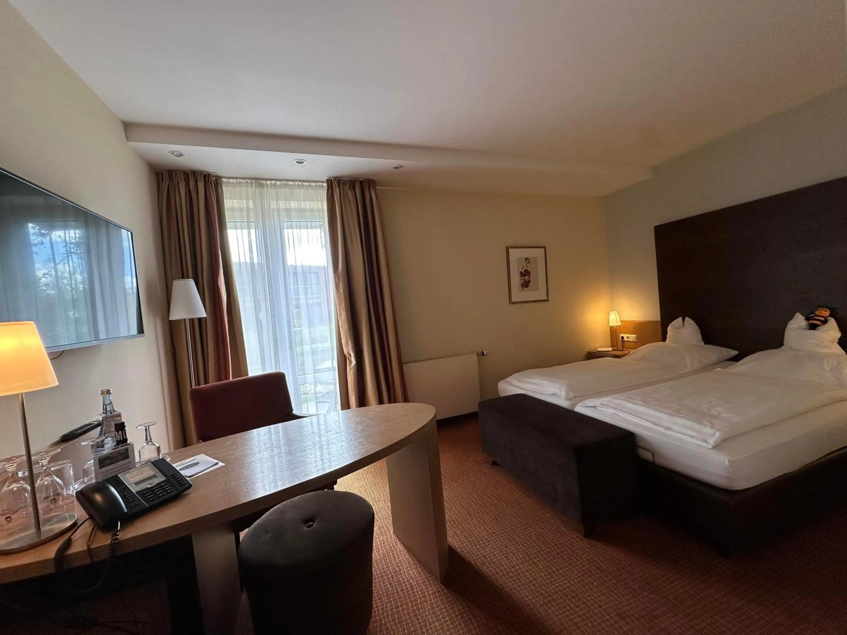 Bed in Köhlers Forsthaus Wellness & Genuss Hotel