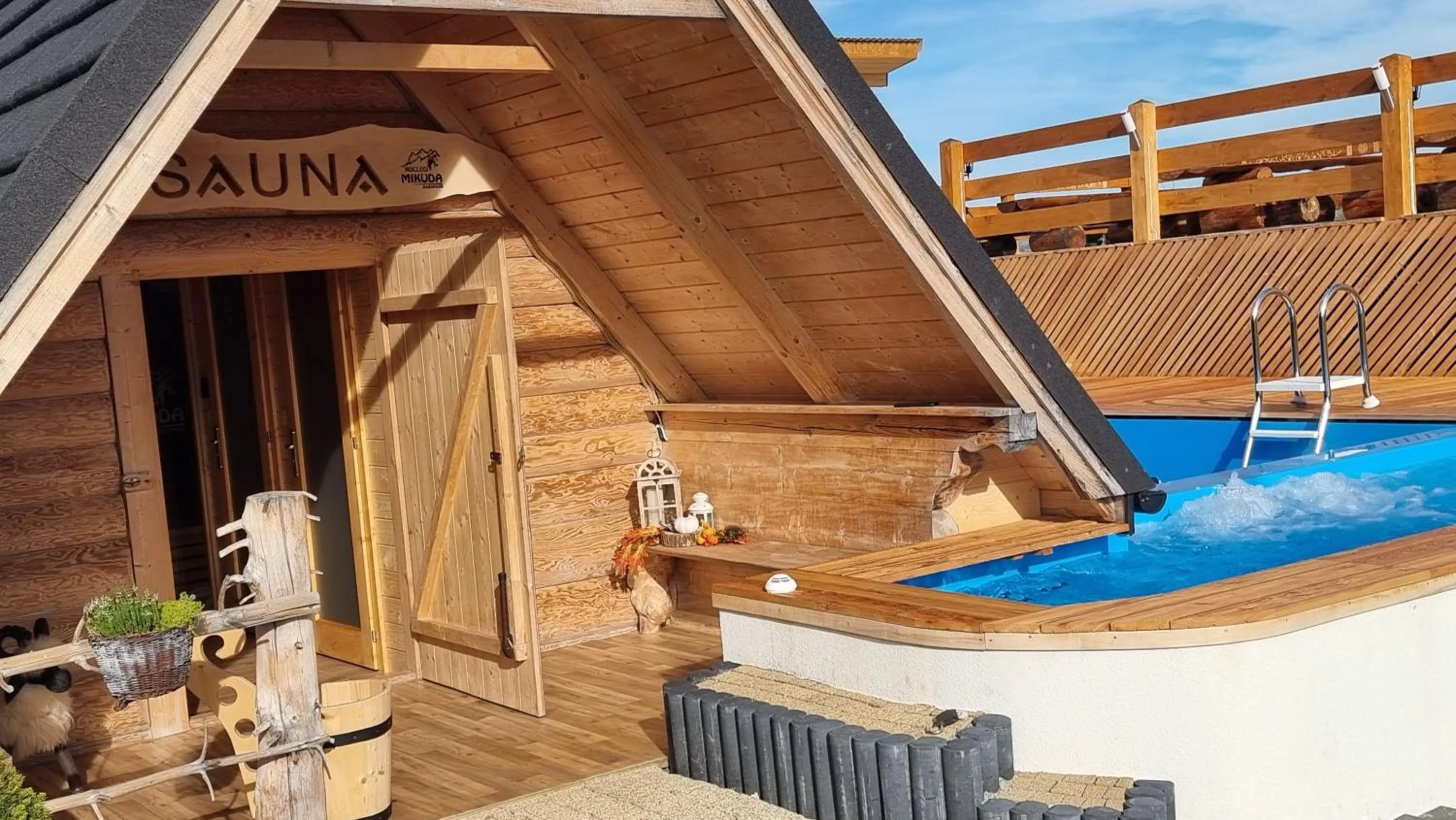 Day in Karczma Mikuda - Sauna Basen Jacuzzi z widokiem na góry - Kuligi - Parking