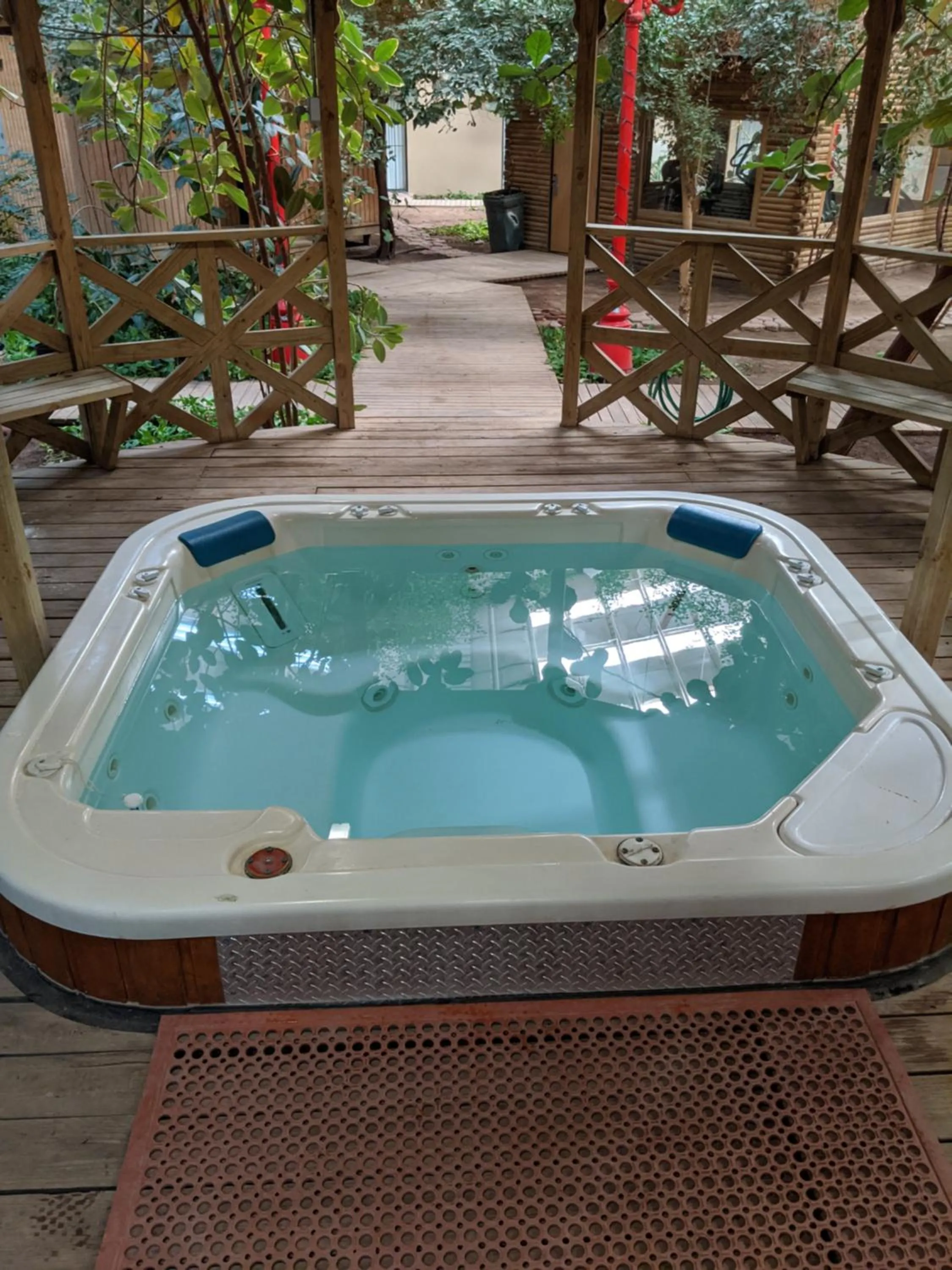 Hot Tub in Atrium Inn