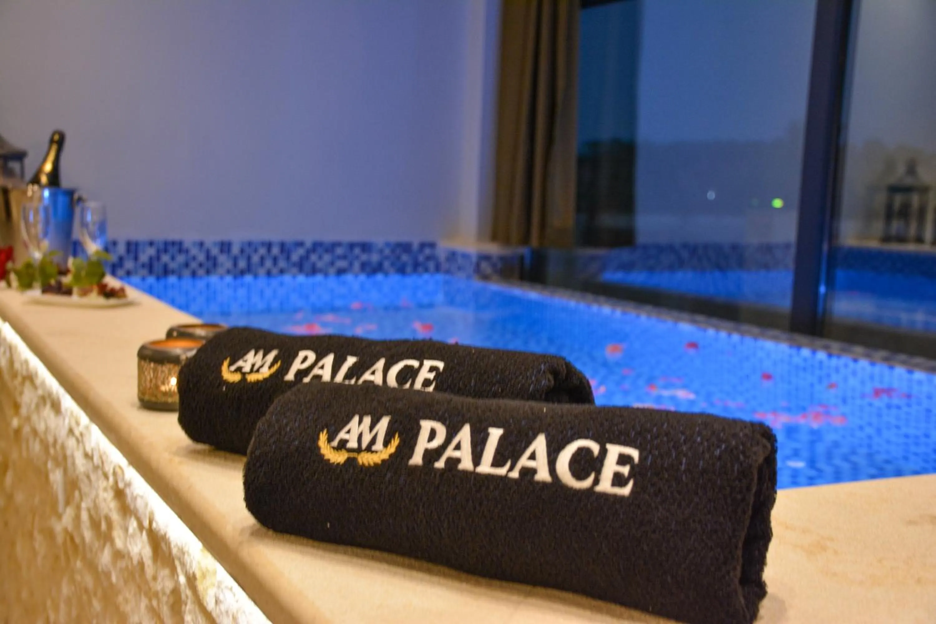 Property logo or sign in AM Palace