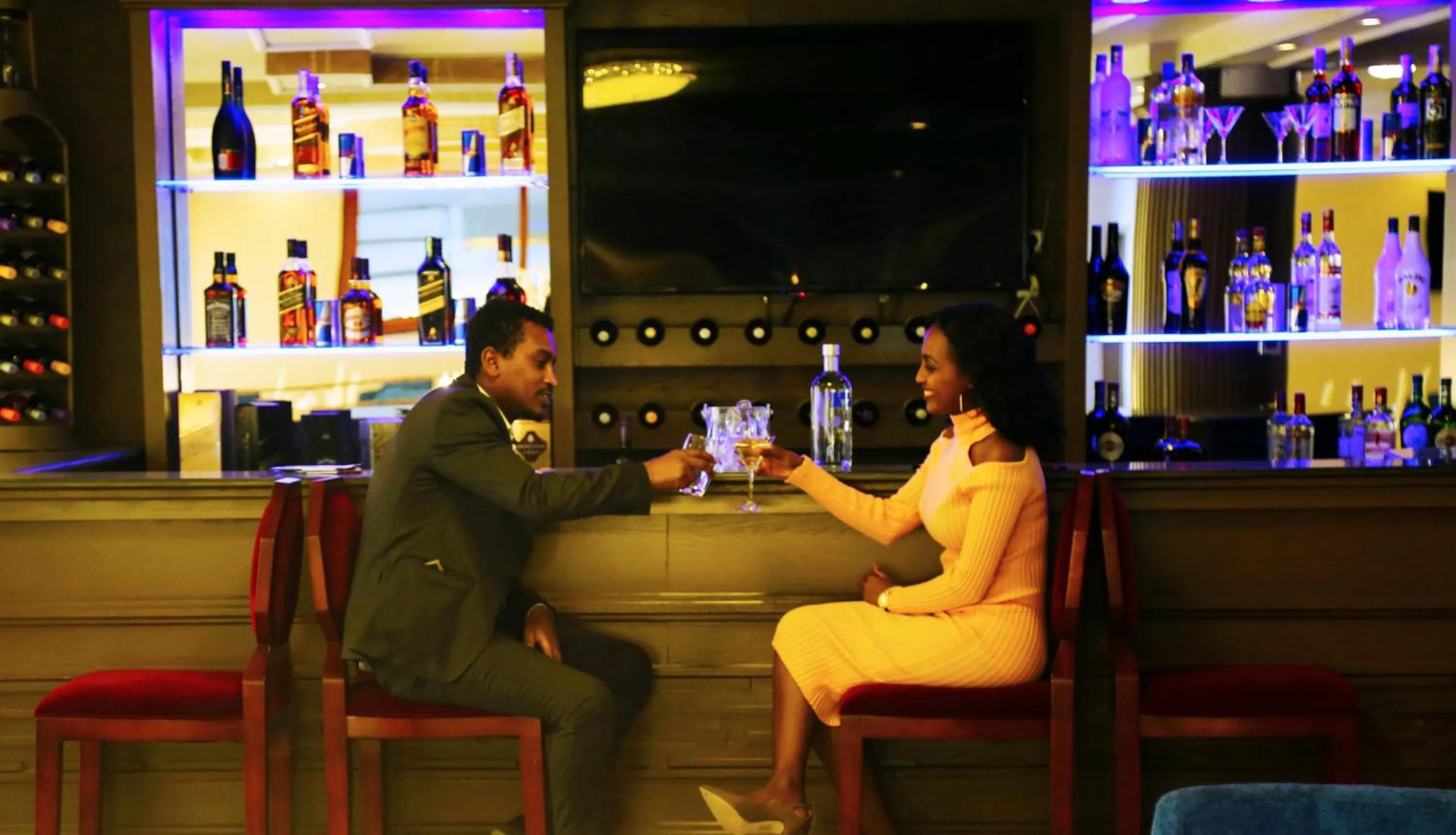 People in Moonlight Hotel Addis Ababa