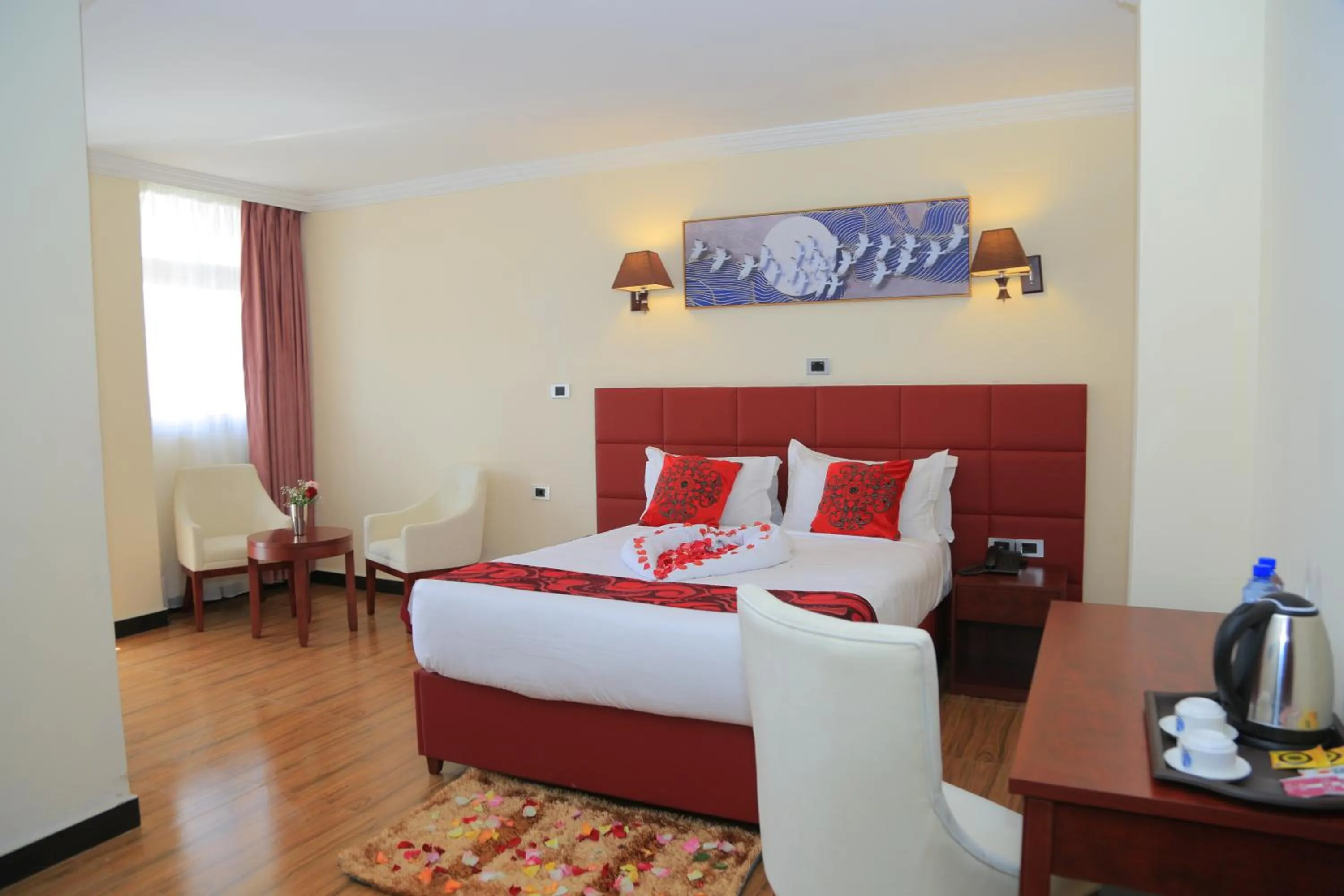 Bed in Moonlight Hotel Addis Ababa