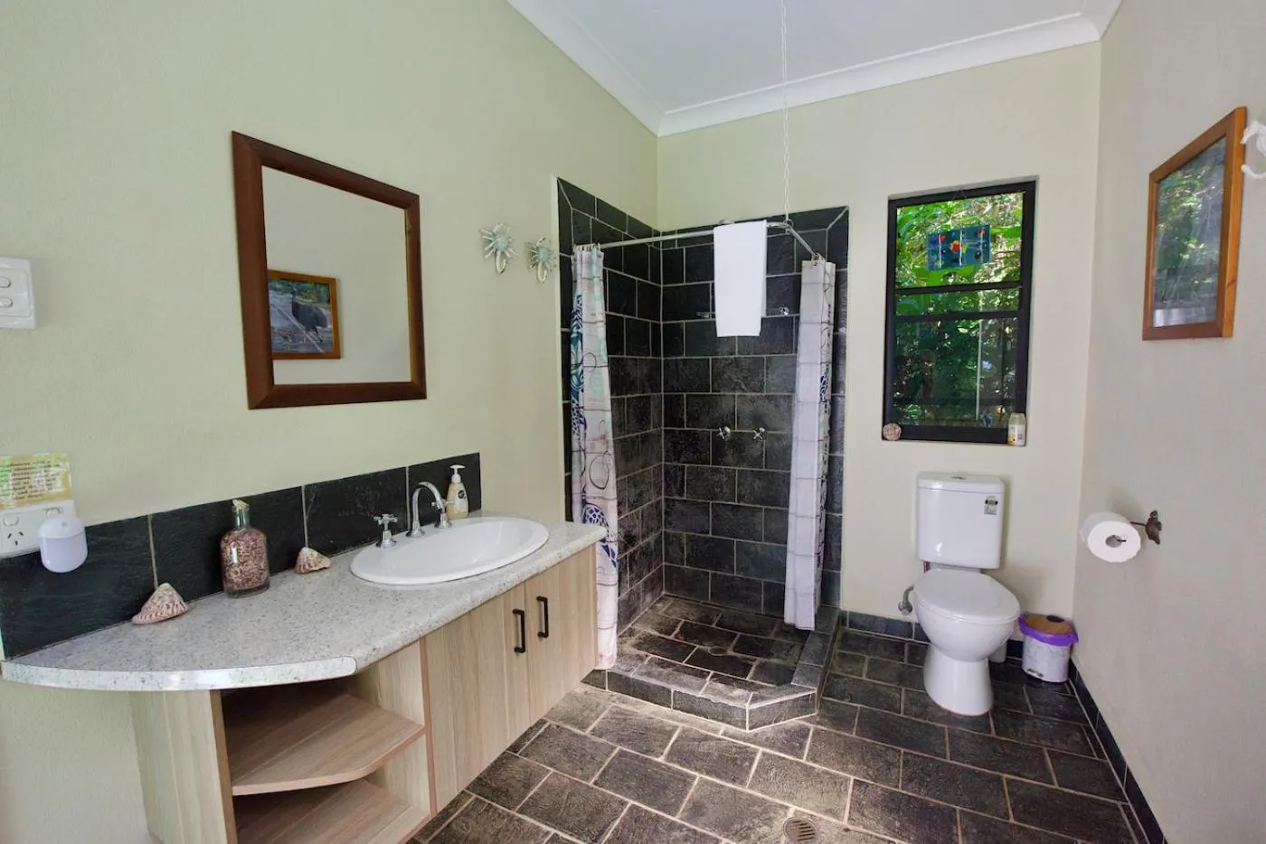 Bathroom in Thornton Beach Bungalows Daintree